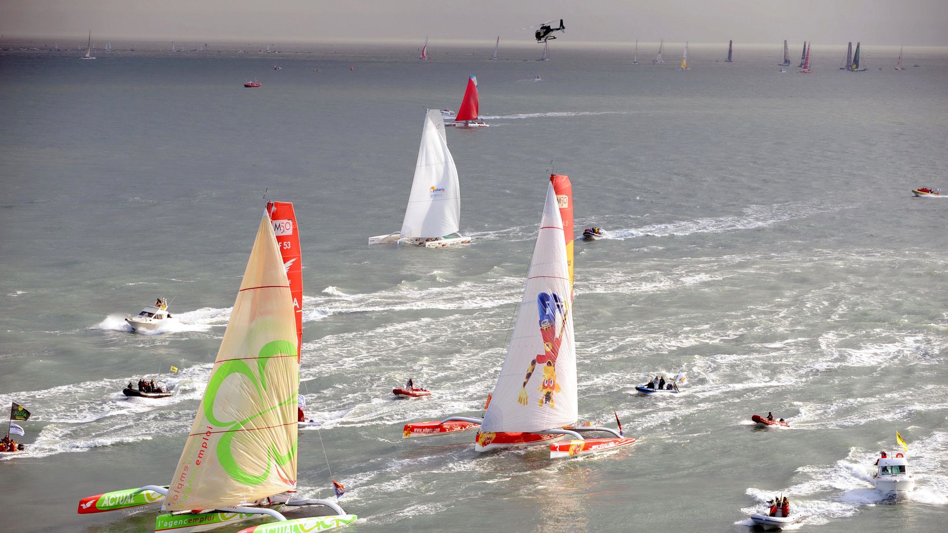 100487 Bild herunterladen sport, sky, sea, rennen, yacht, regatta - Hintergrundbilder und Bildschirmschoner kostenlos