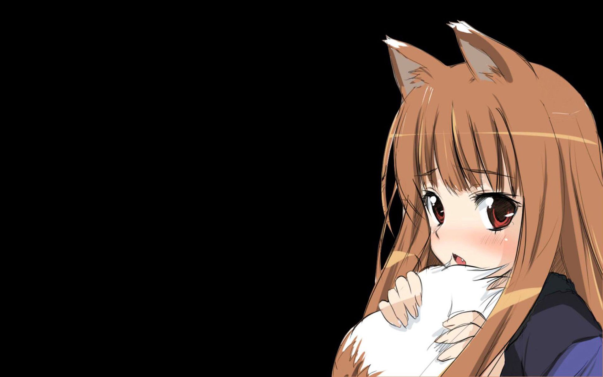 119382 download wallpaper anime, girl, ears, tail, spice wolf screensavers and pictures for free