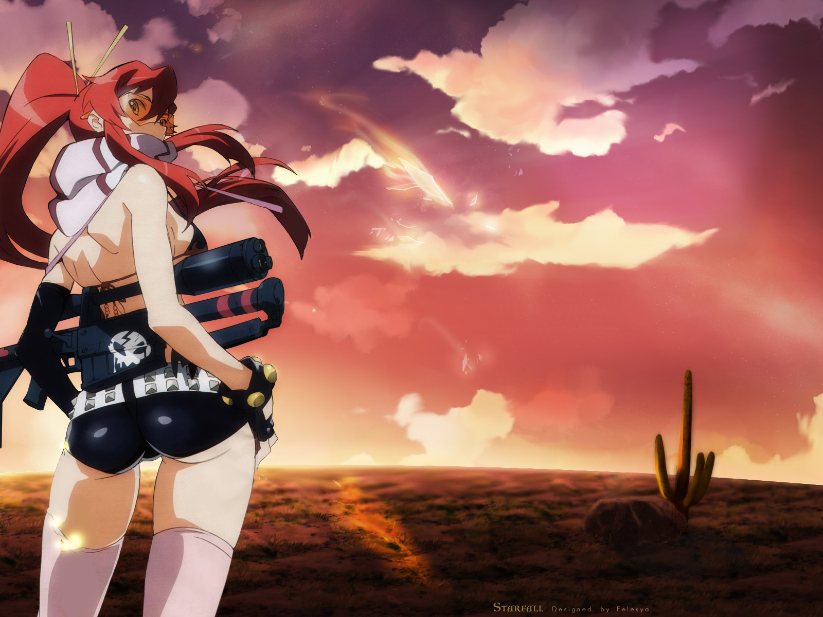 Glasses red hair, thigh highs, scarf, sunset Free Stock Photos