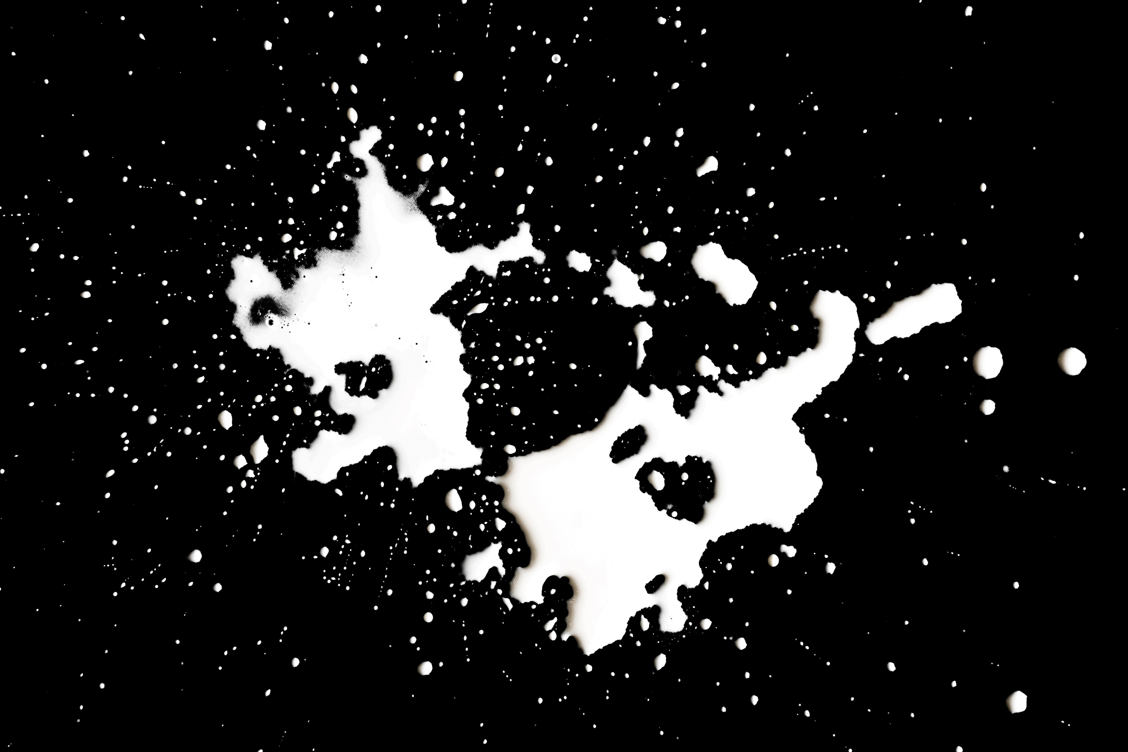 spots, abstract, black, drops, white, spray, stains, bw, chb