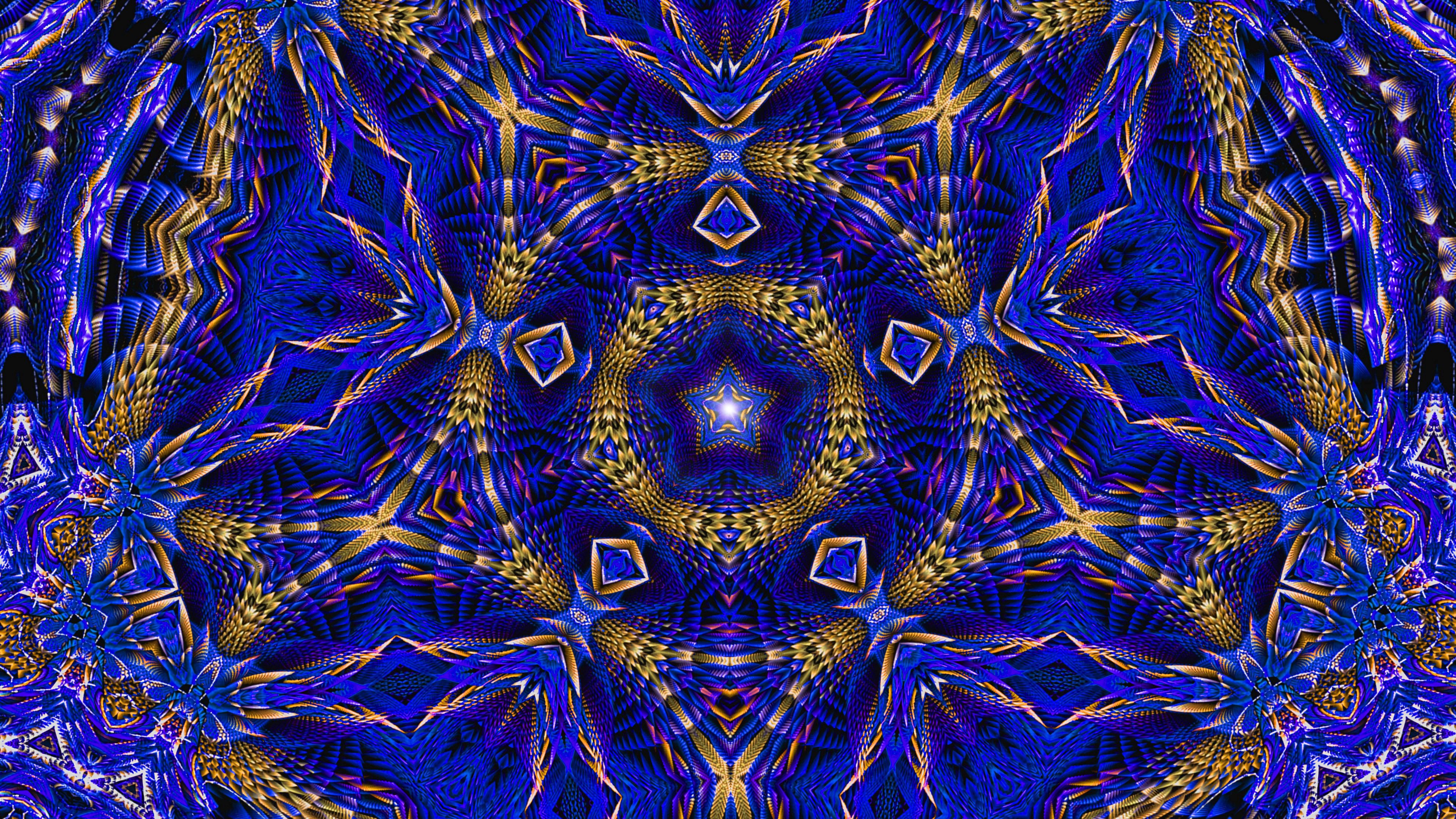 145329 Bildschirmschoner und Hintergrundbilder Kaleidoskop auf Ihrem Telefon. Laden Sie muster, fraktale, blau, abstrakt Bilder kostenlos herunter