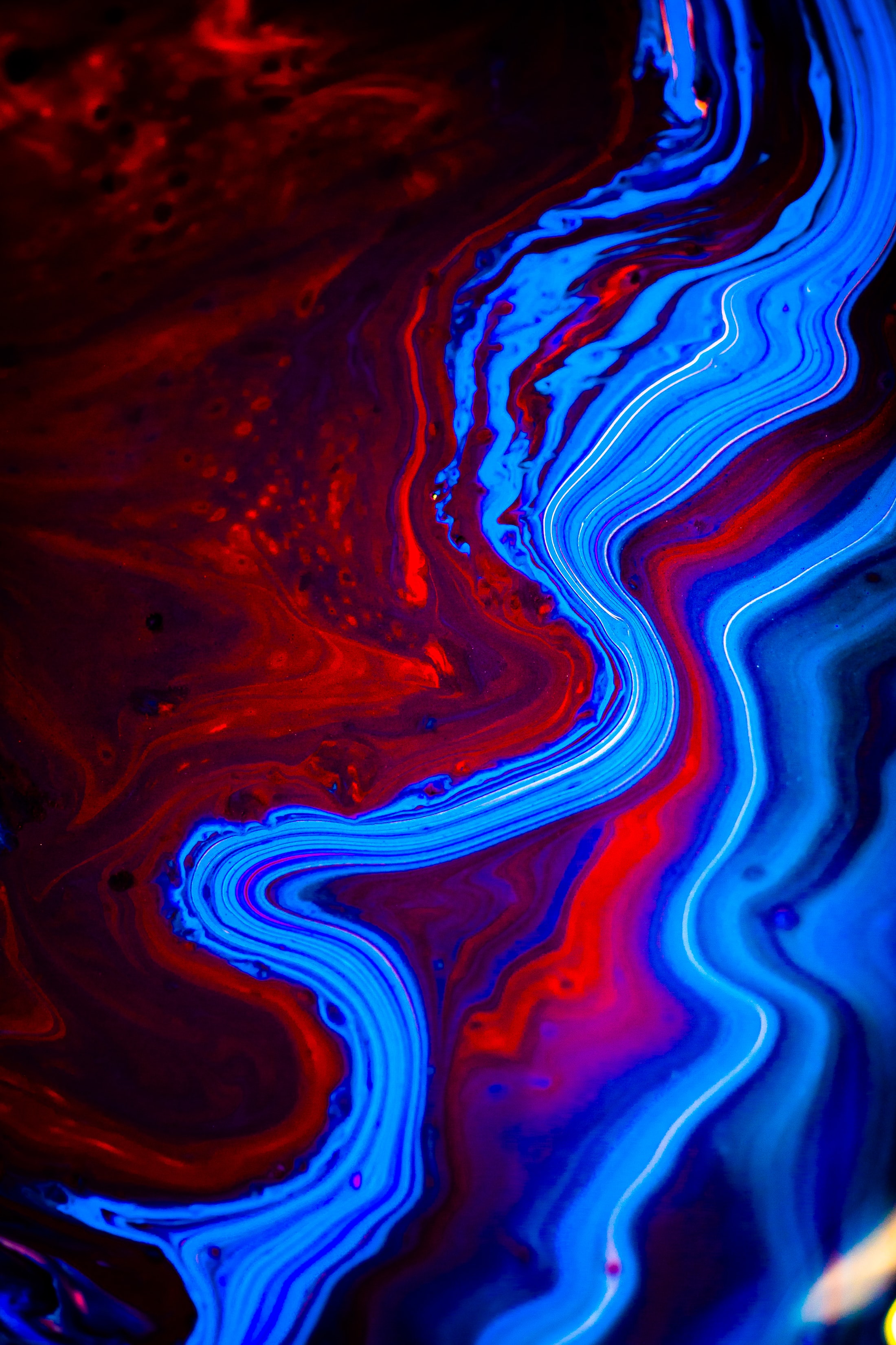 Phone Wallpaper red, paint, abstract, blue