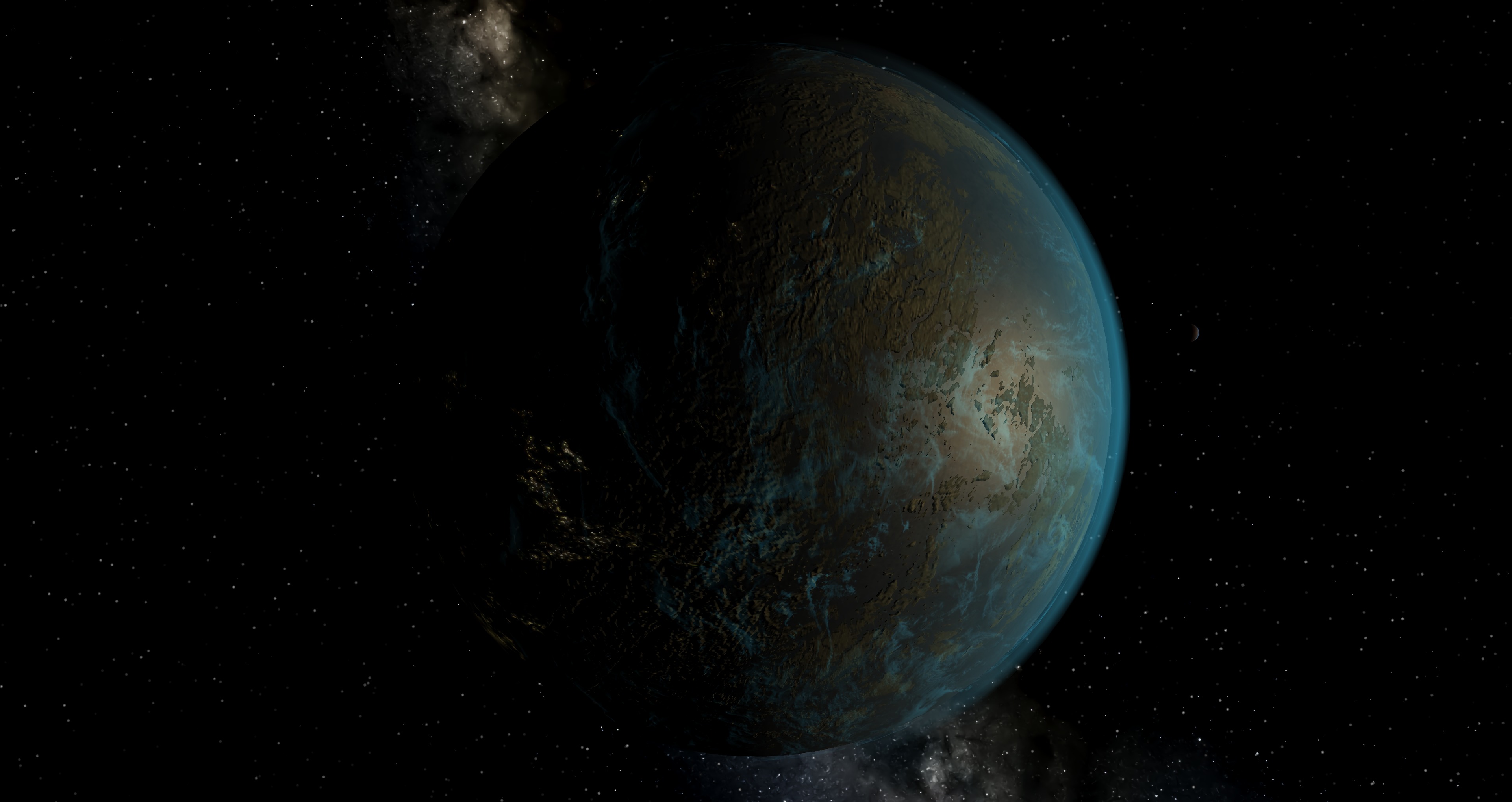 156727 Hintergrundbild herunterladen oberfläche, sterne, universum, planet, planeten, atmosphäre - Bildschirmschoner und Bilder kostenlos