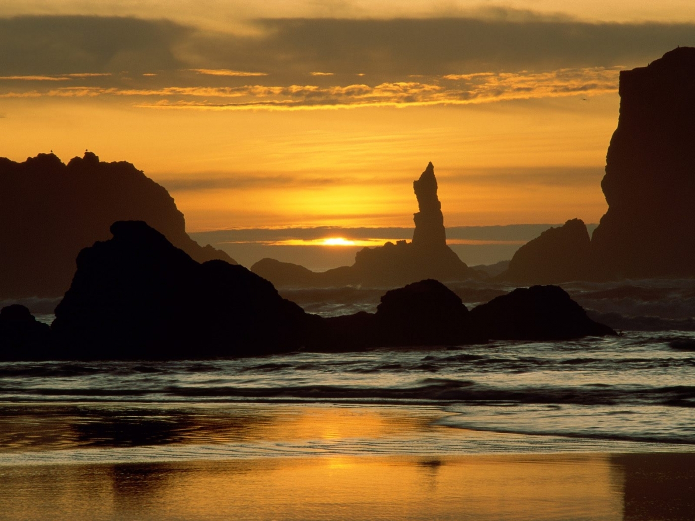 41765 Hintergrundbilder und Landschaft Bilder auf dem Desktop. Laden Sie sunset, sea, natur, orange Bildschirmschoner kostenlos auf den PC herunter