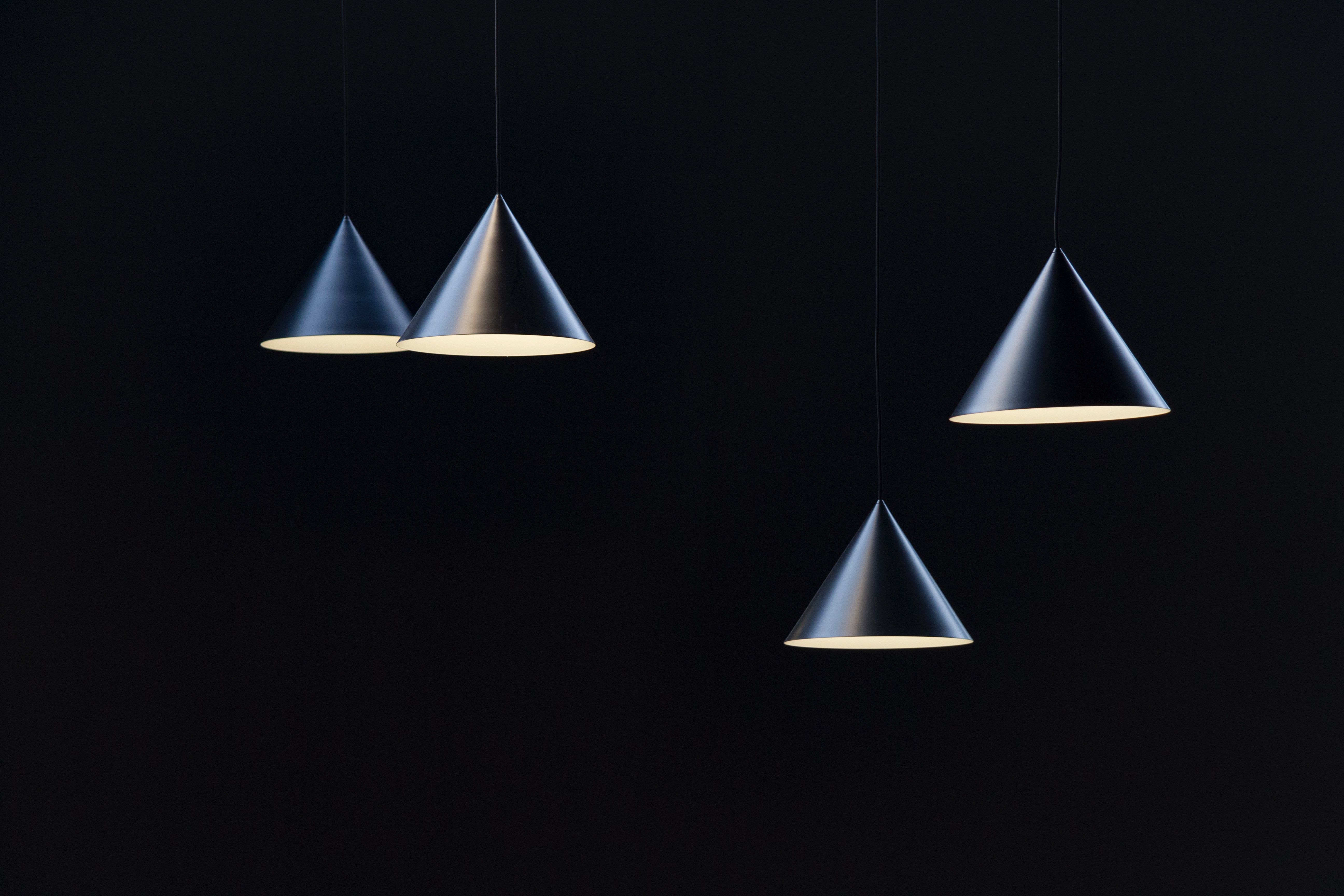 black, dark, minimalism, lamp, illumination, lighting, lamps, chandeliers 5K