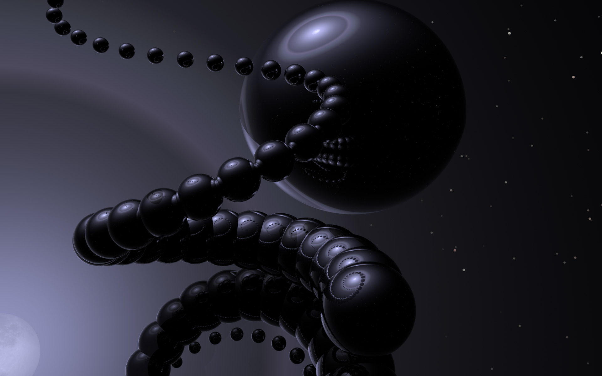 3d, sphere, black, dark, cgi, abstract 5K