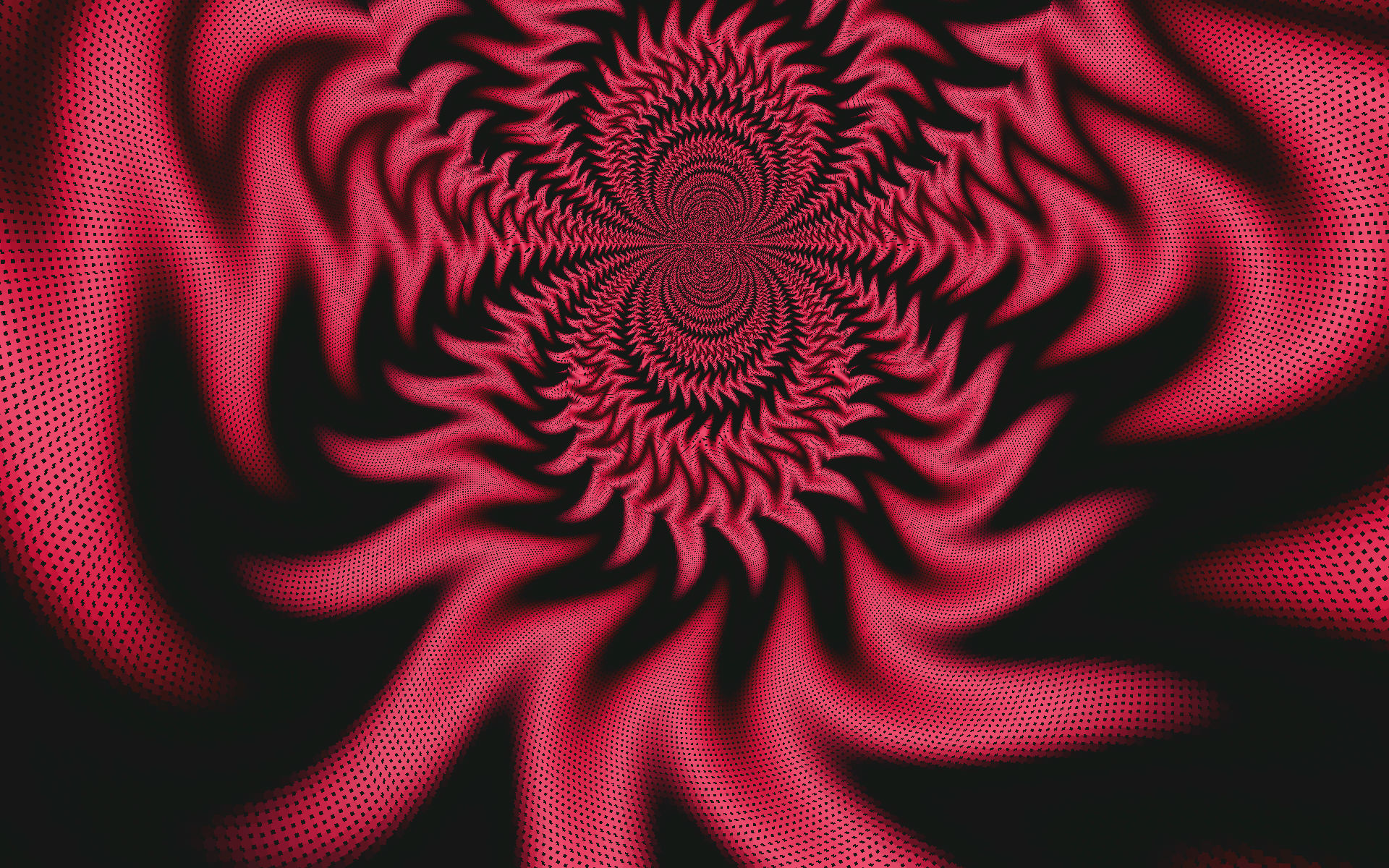 abstract, digital art, kaleidoscope, red Aesthetic wallpaper