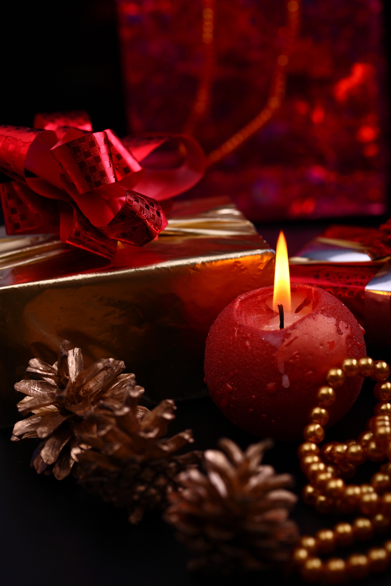 iPhone Wallpapers christmas, xmas, new year, candles Holidays
