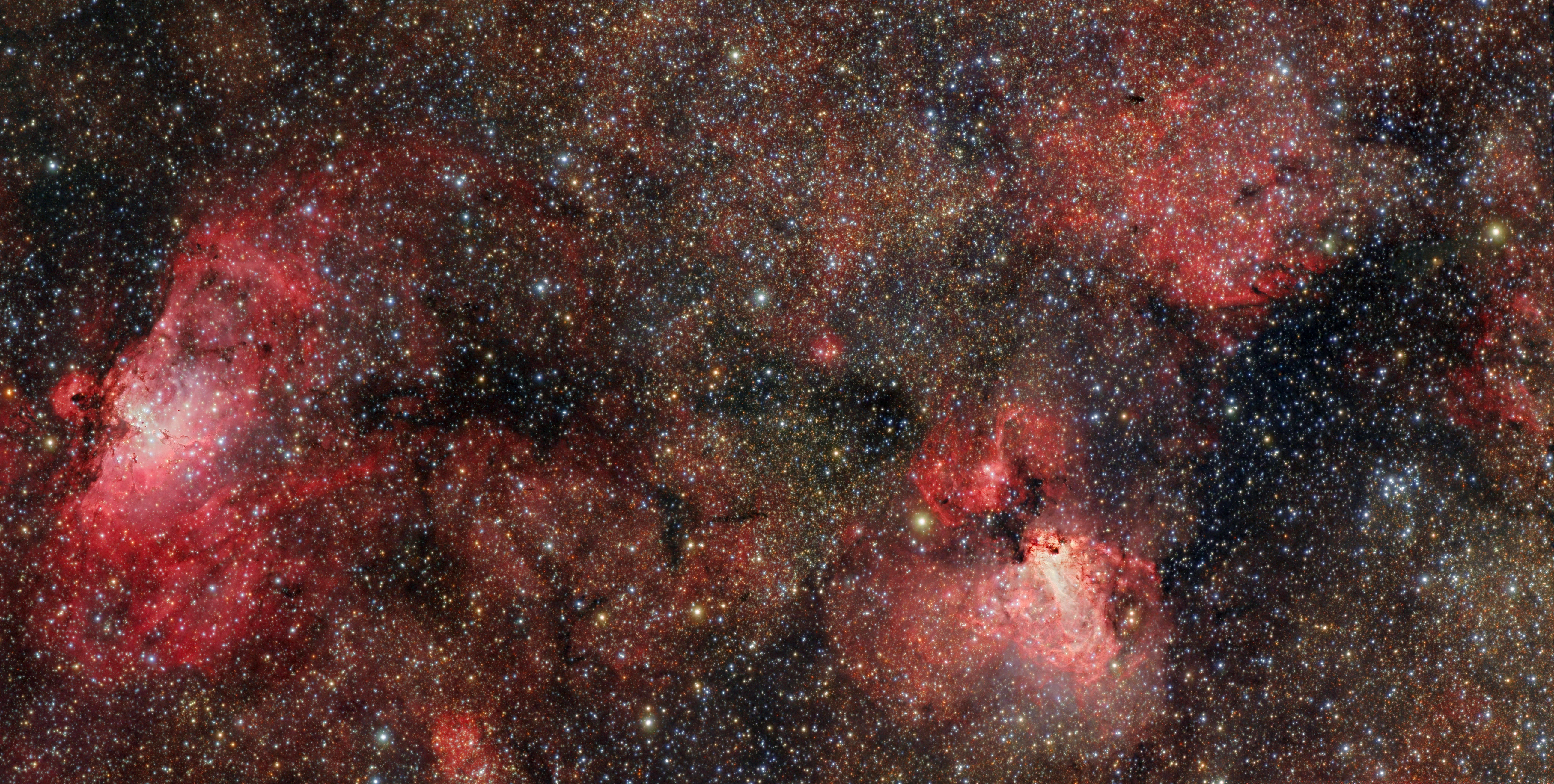 51013 Hintergrundbild herunterladen universum, sterne, rot, nebel, galaxis, galaxy - Bildschirmschoner und Bilder kostenlos