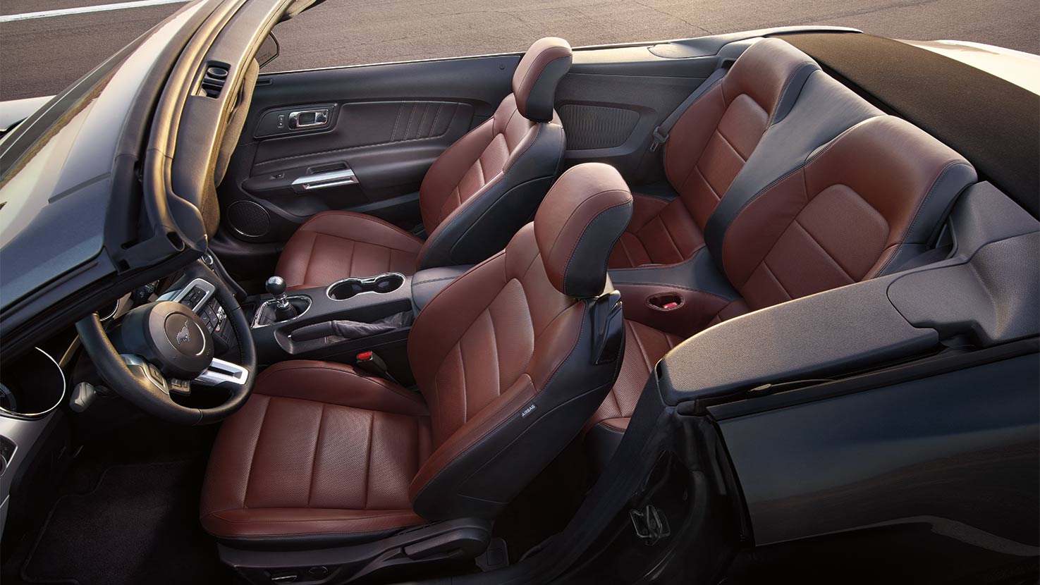 32k Wallpaper Steering Wheel ford mustang, interior, vehicles, seat