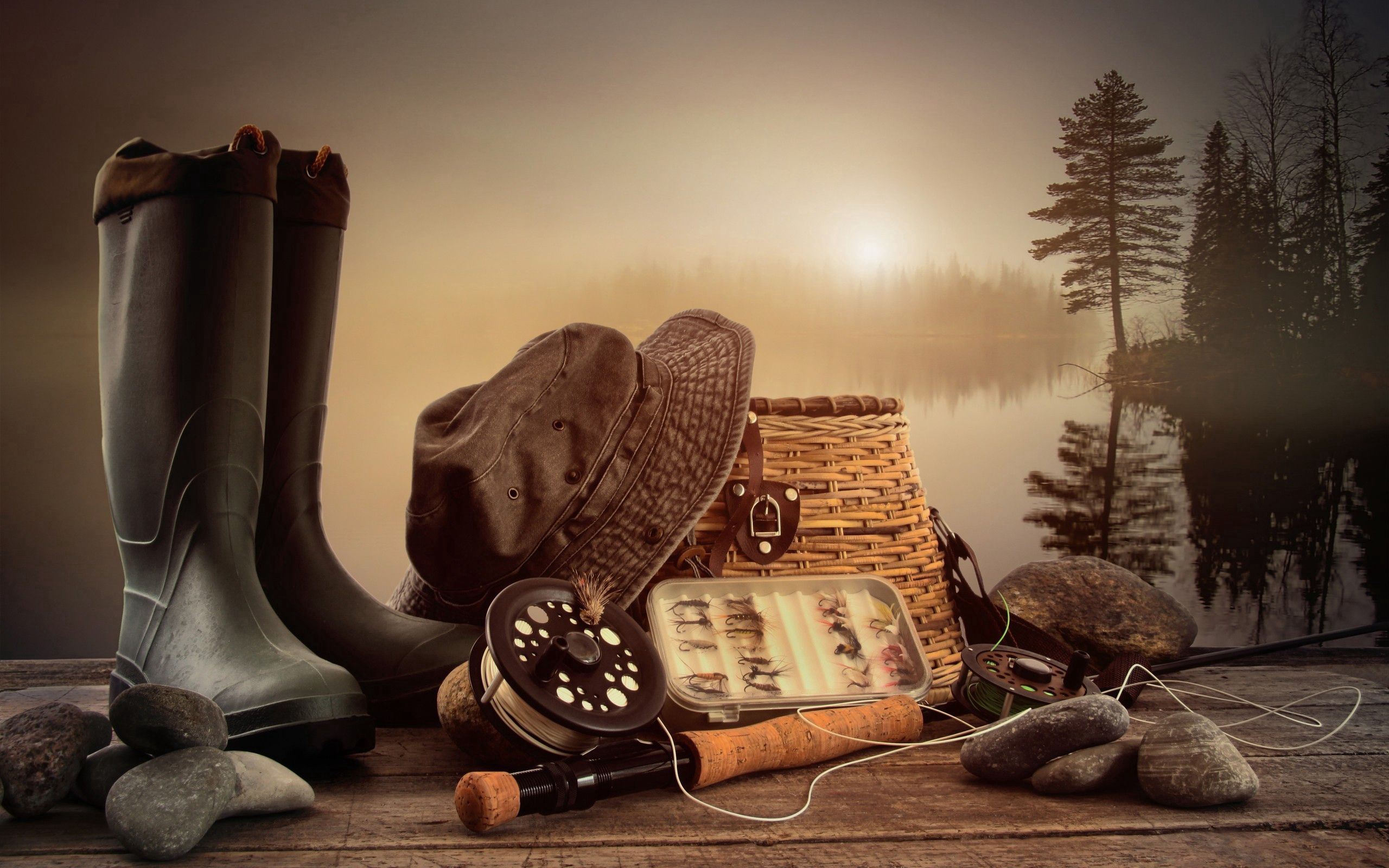 hat, footwear, miscellanea, fishing rod collection of HD images