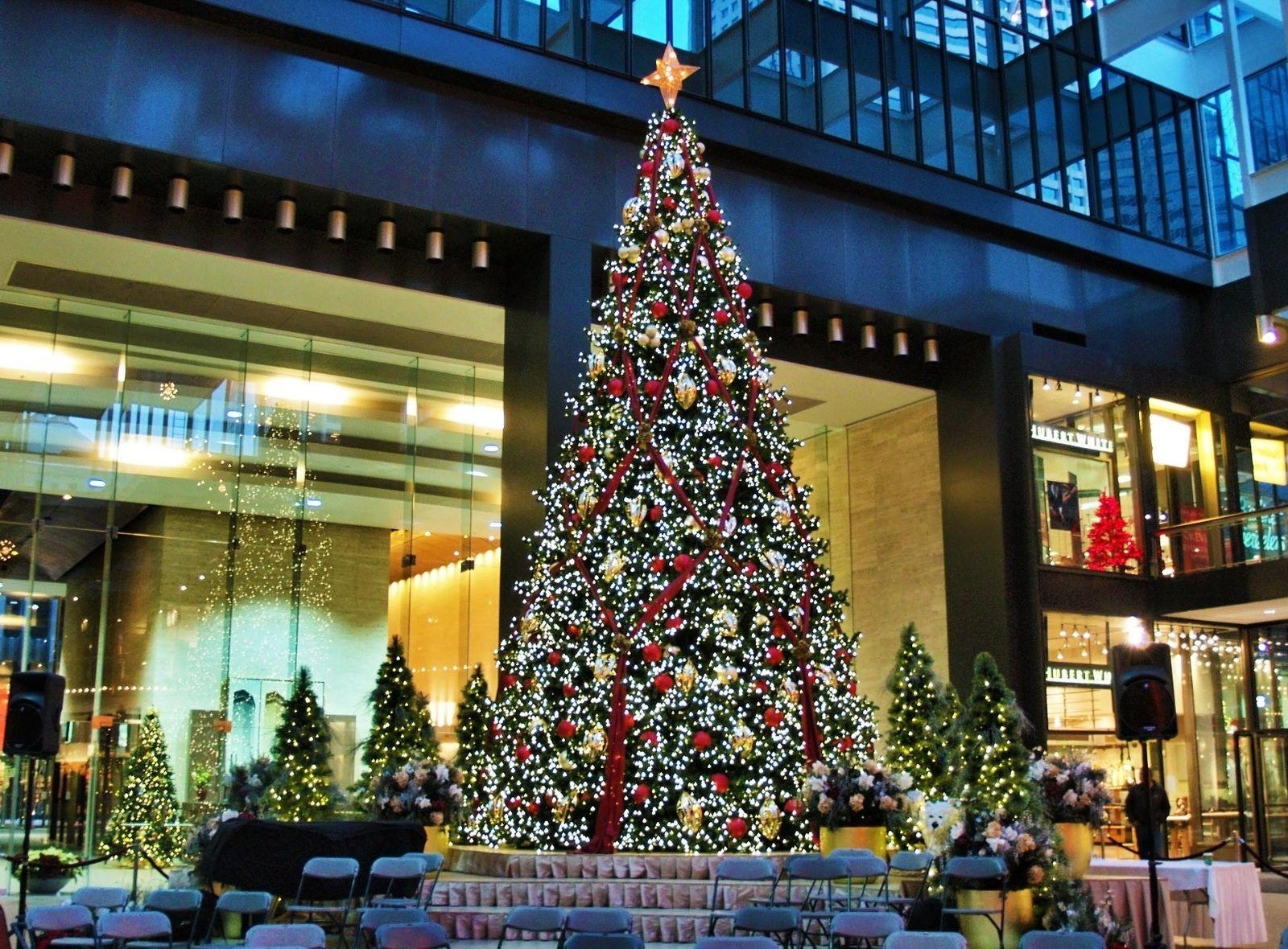 christmas, holidays, holiday, christmas tree, garland, street, garlands 5K