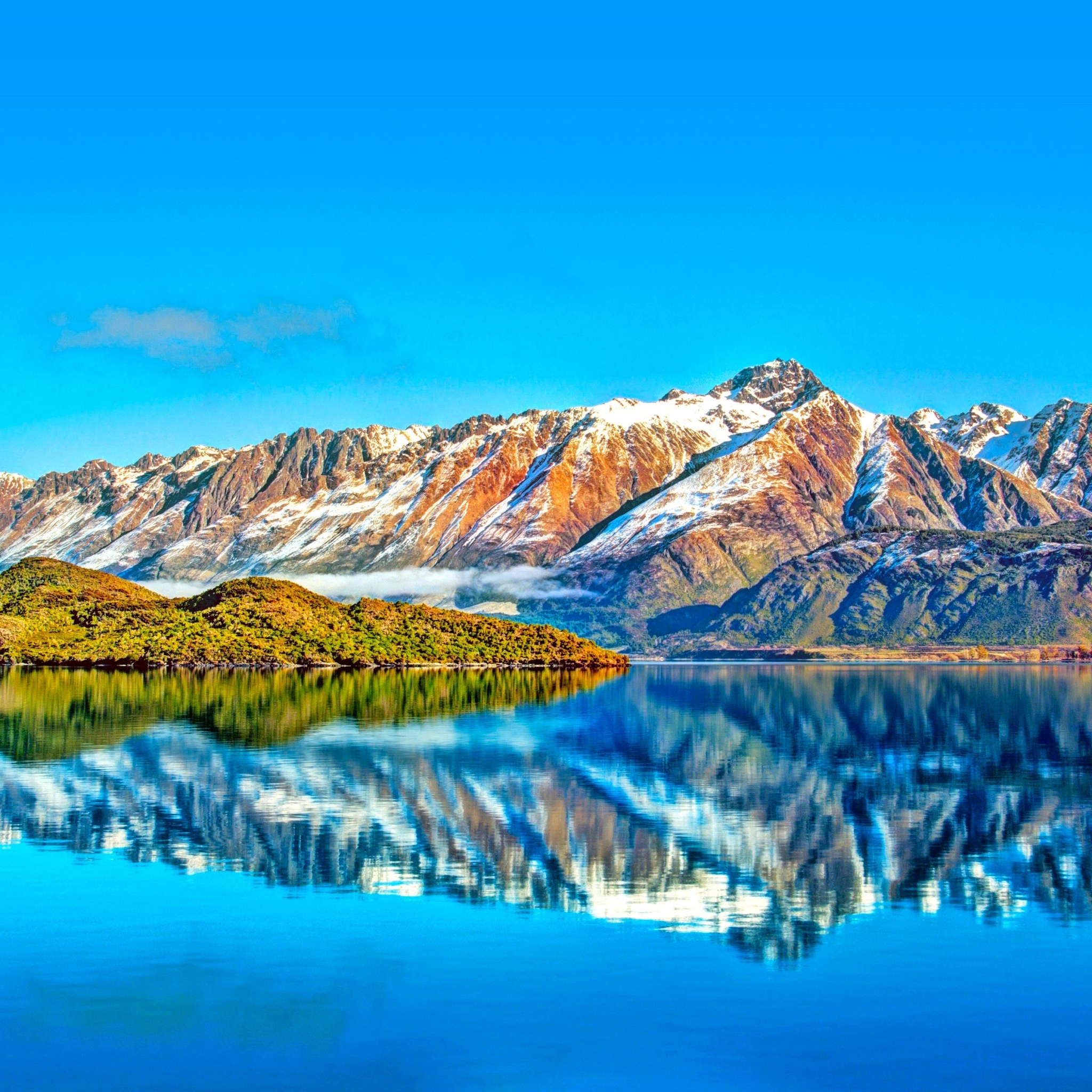 earth, lake wānaka, reflection, scenic, mountain, lake, lakes wallpapers for tablet