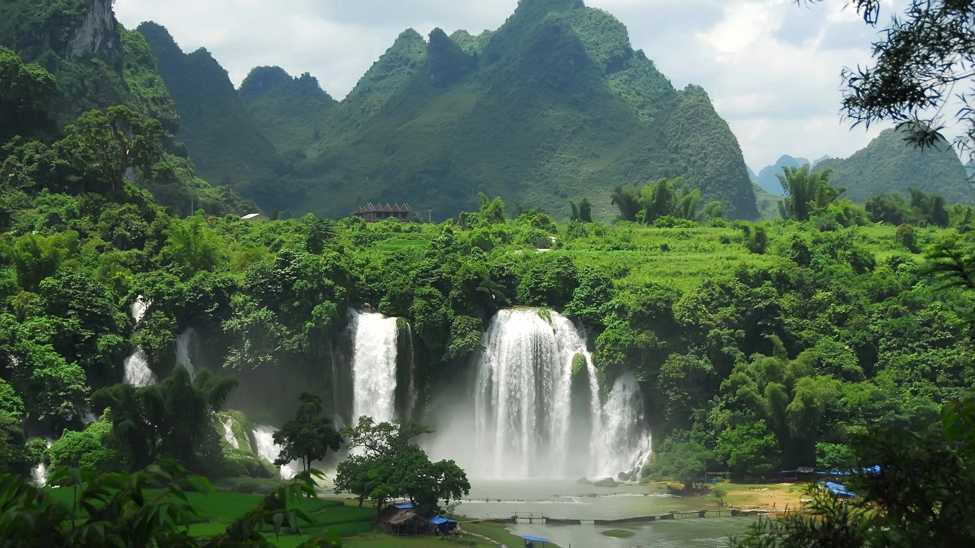 Laden Sie das Landschaft, Bäume, Mountains, Wasserfälle-Bild kostenlos auf Ihren PC-Desktop herunter