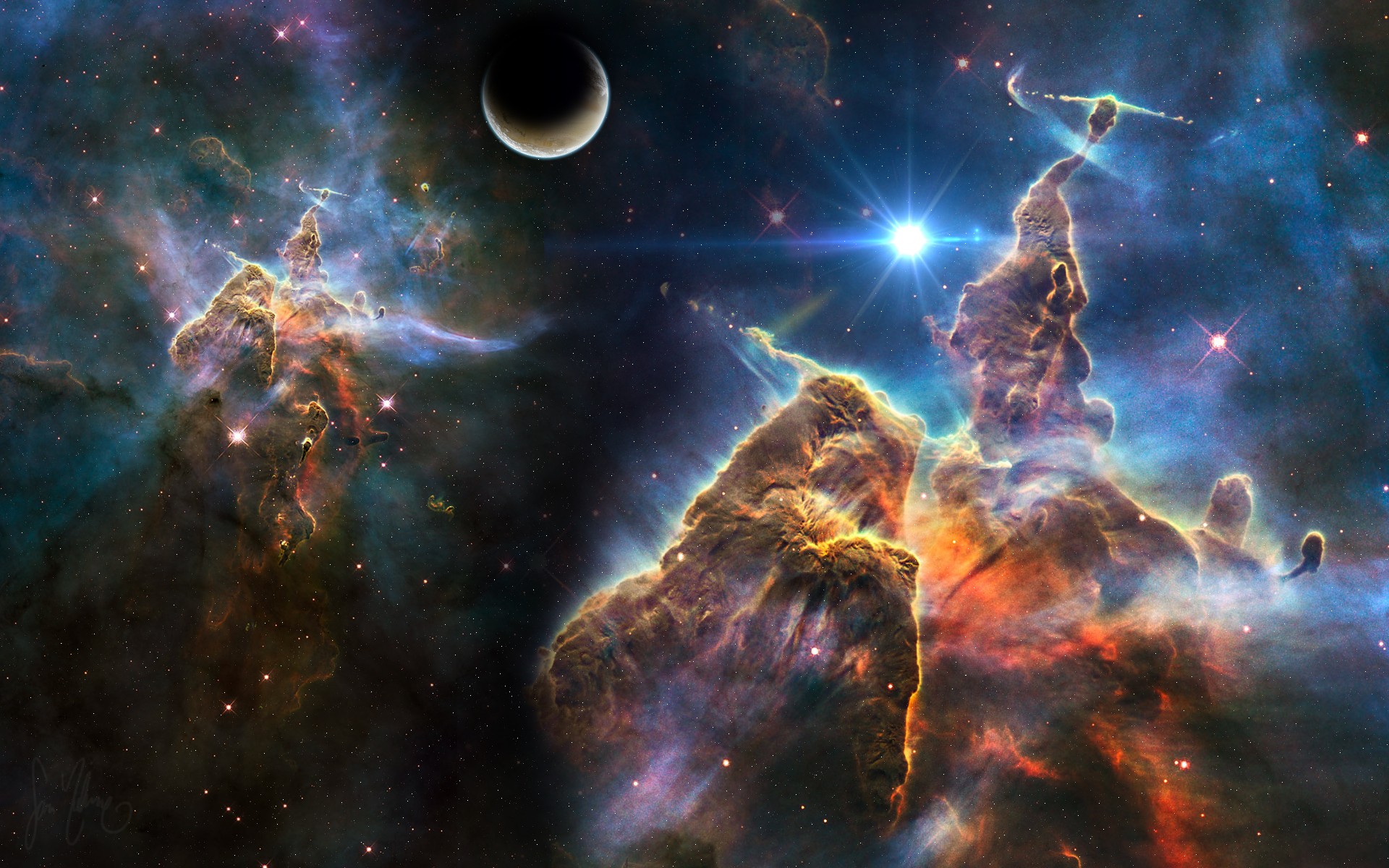 HD desktop wallpaper: Stars, Nebula, Space, Sci Fi download free picture  #546121