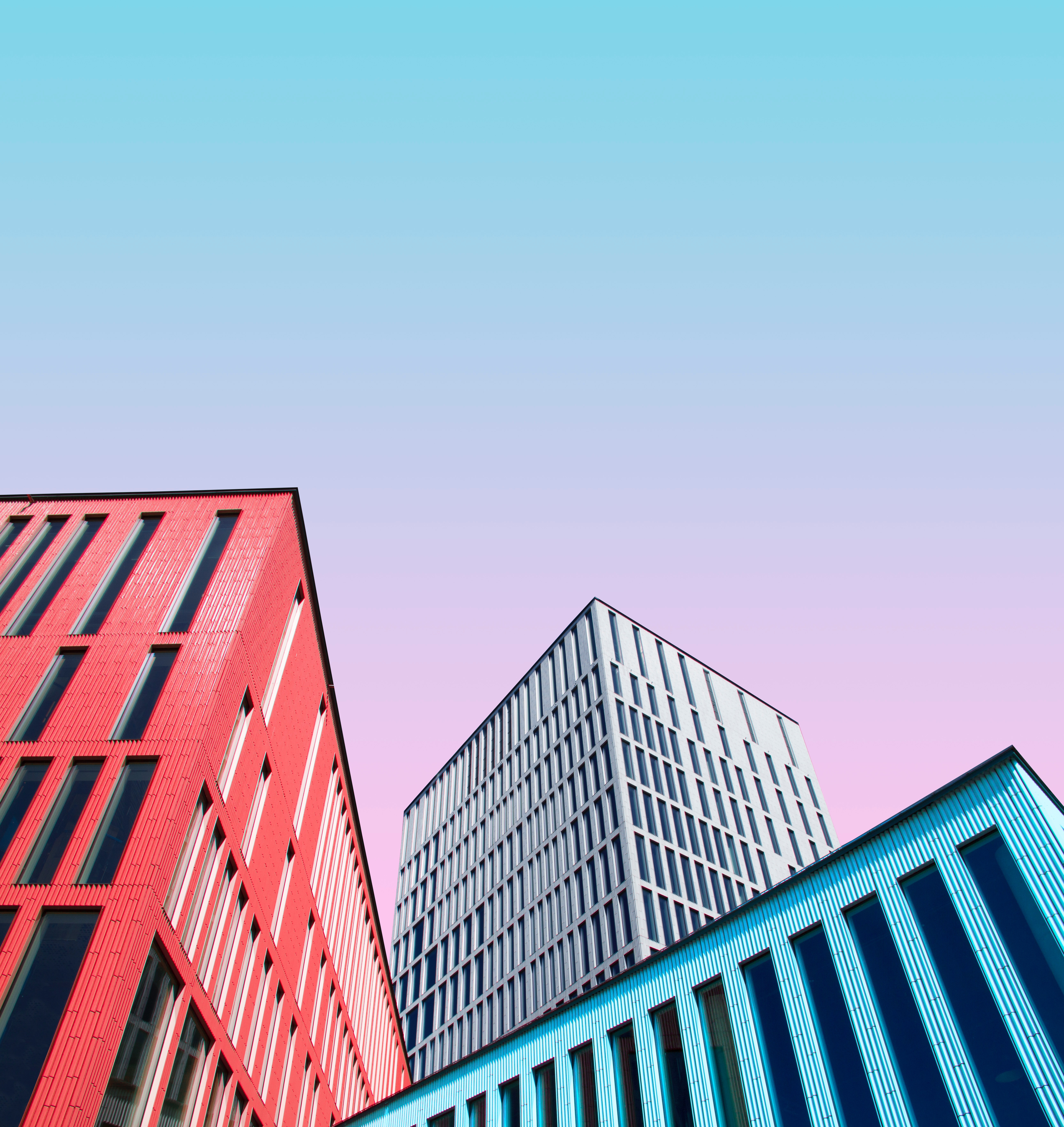 multicolored, architecture, building, motley, minimalism, symmetry Full HD
