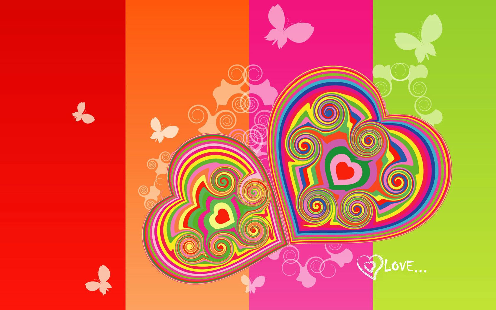 Laden Sie das Herzen, Liebe, Mehrfarbig, Motley, Streifen-Bild kostenlos auf Ihren PC-Desktop herunter
