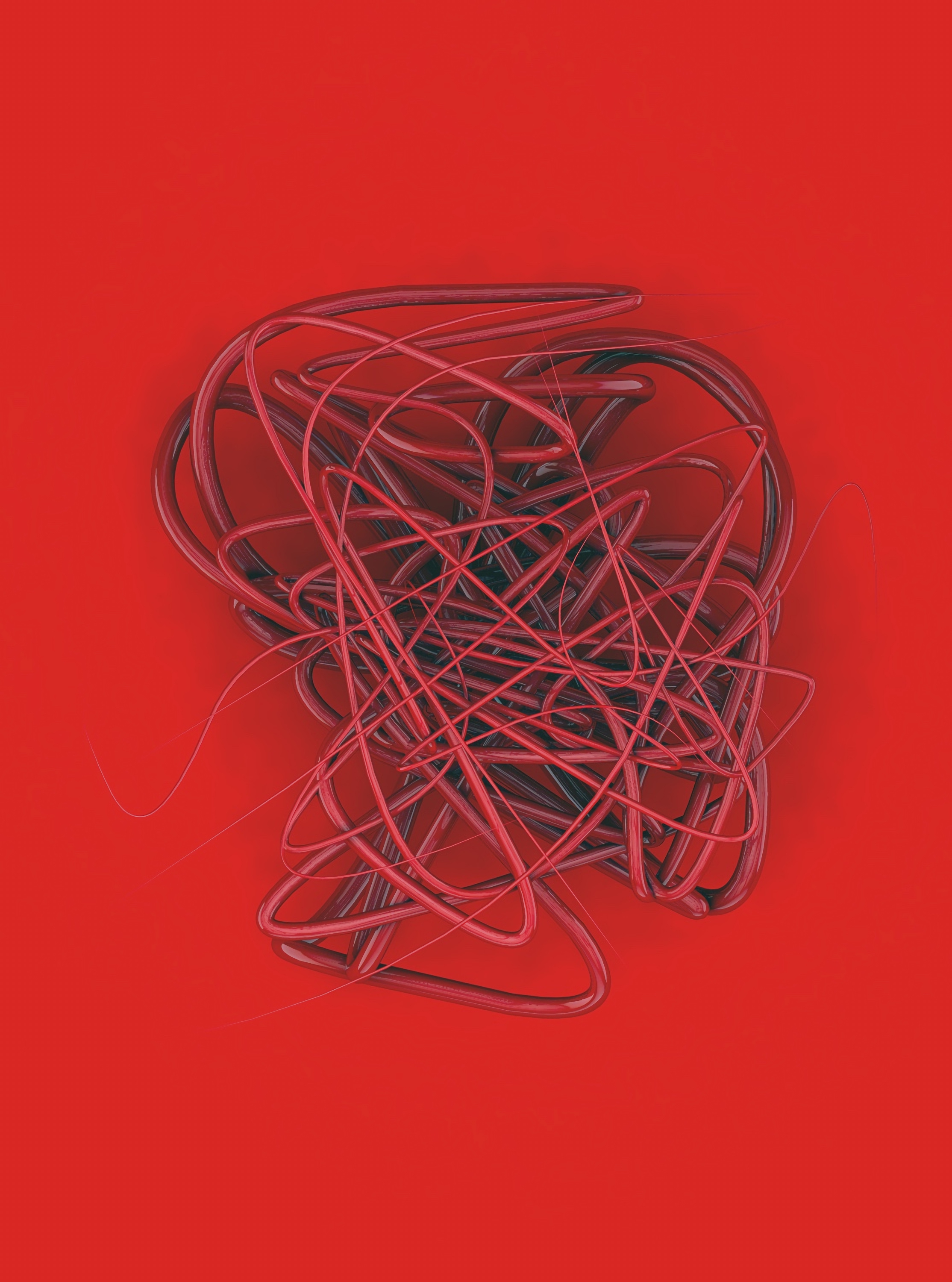 Smartphone Background wire, red, spline, confused
