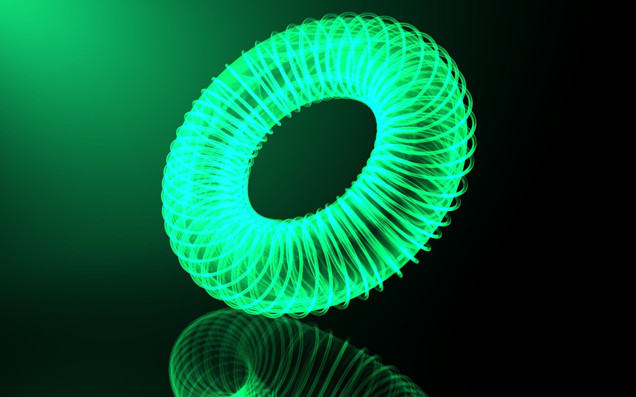 light, abstract, green, ring HD wallpaper