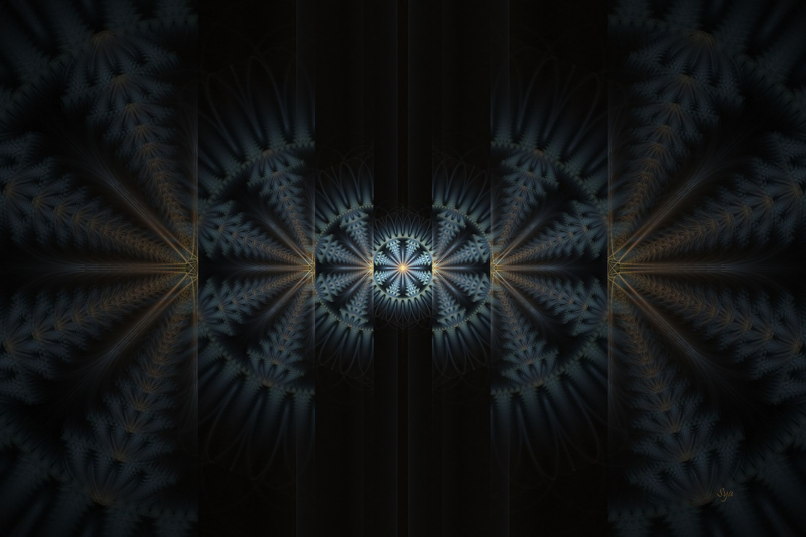dark, fractal, abstract, pattern Full HD
