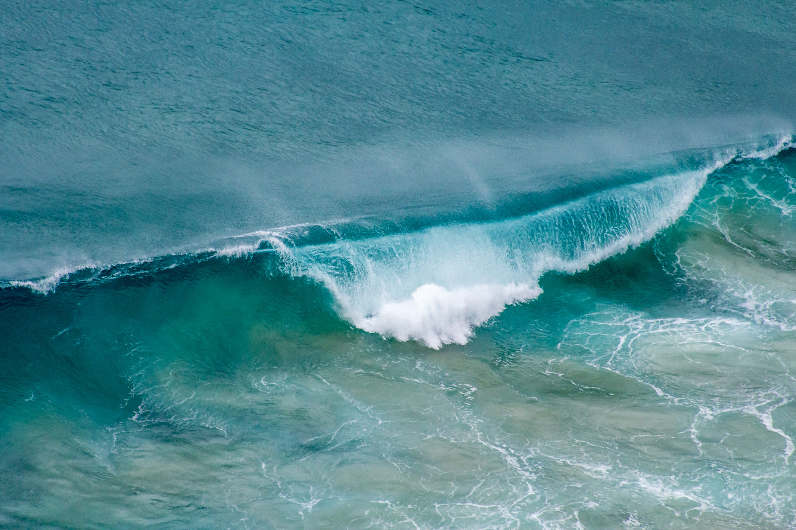 Foam water, sea, wave, nature 4k Wallpaper