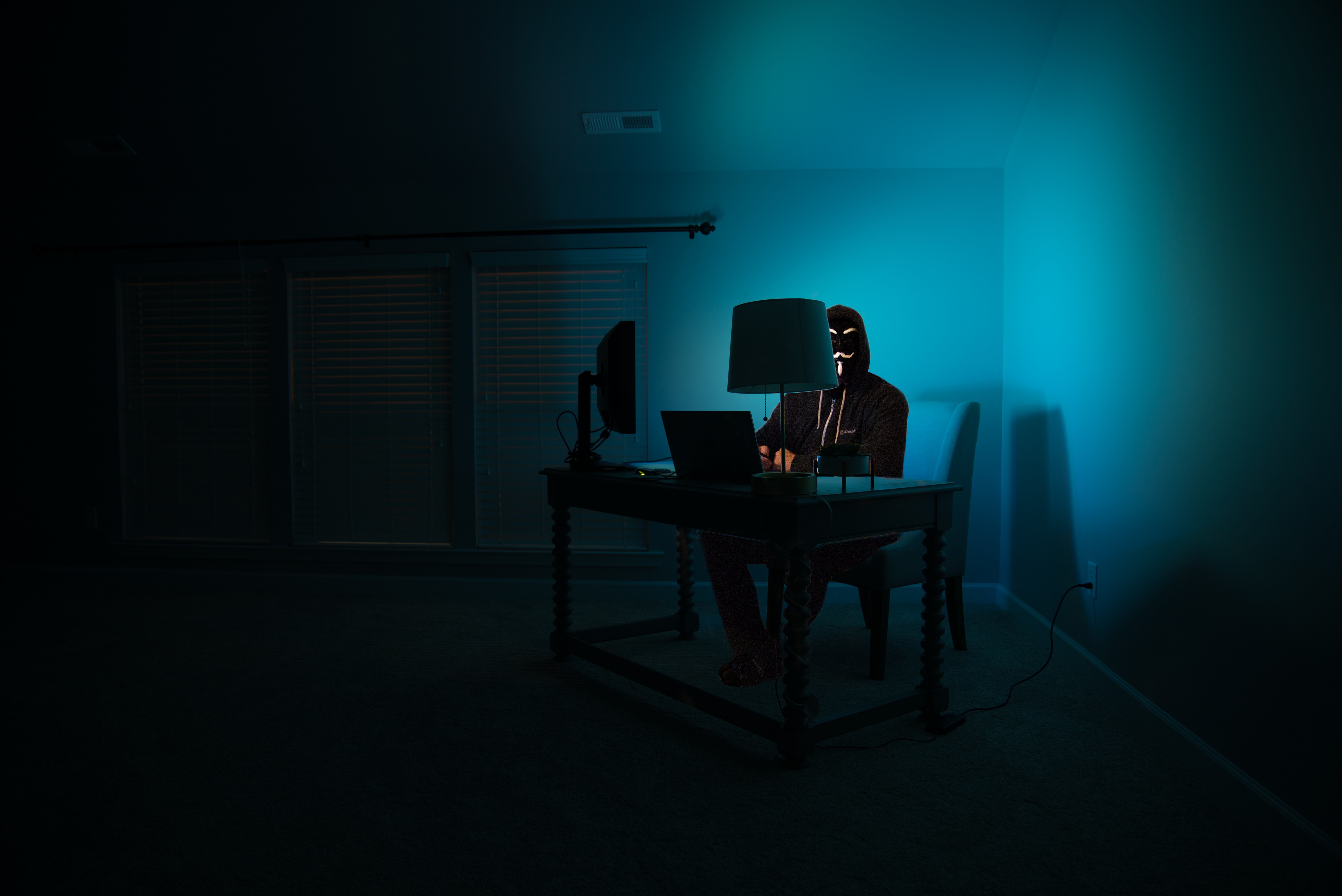 table, dark, workplace, shine Anonymous HQ Background Images
