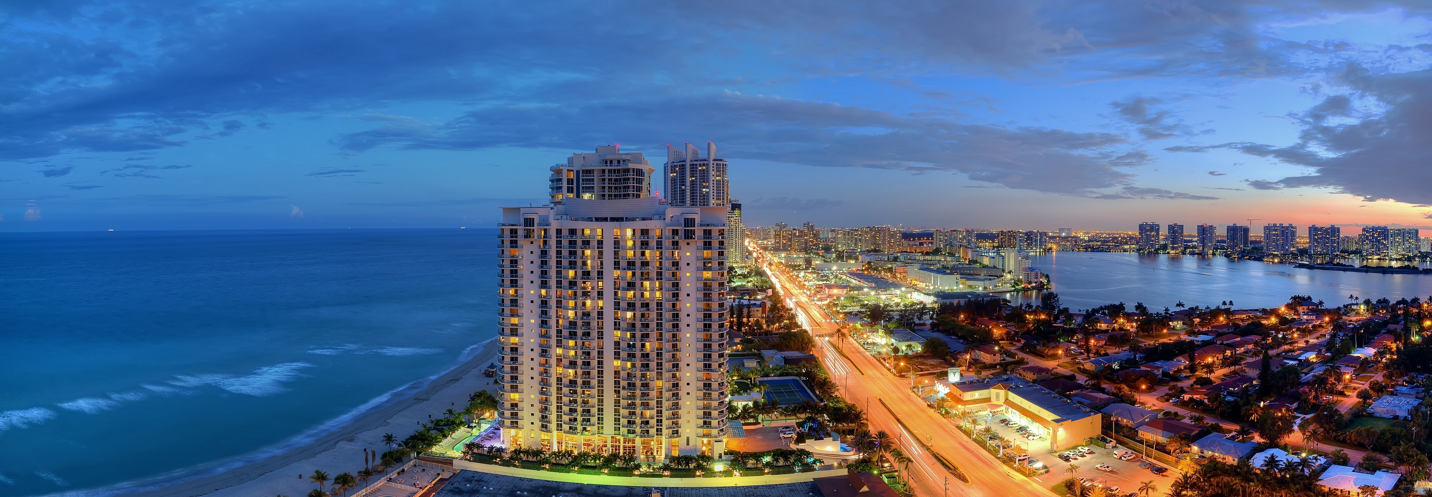 Mobile HD Wallpaper Miami atlantic ocean, panorama, florida, cities
