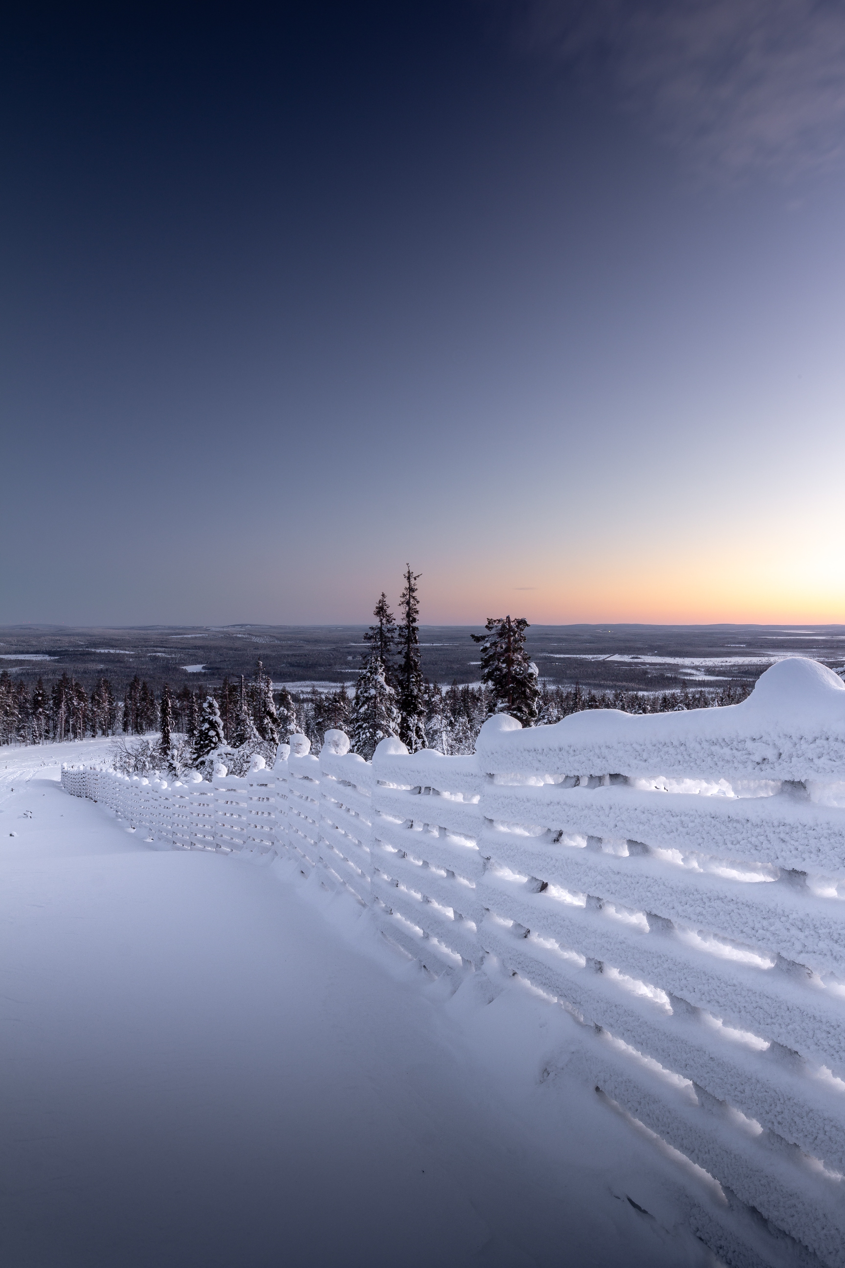 nature, snow, snowbound, horizon Full HD