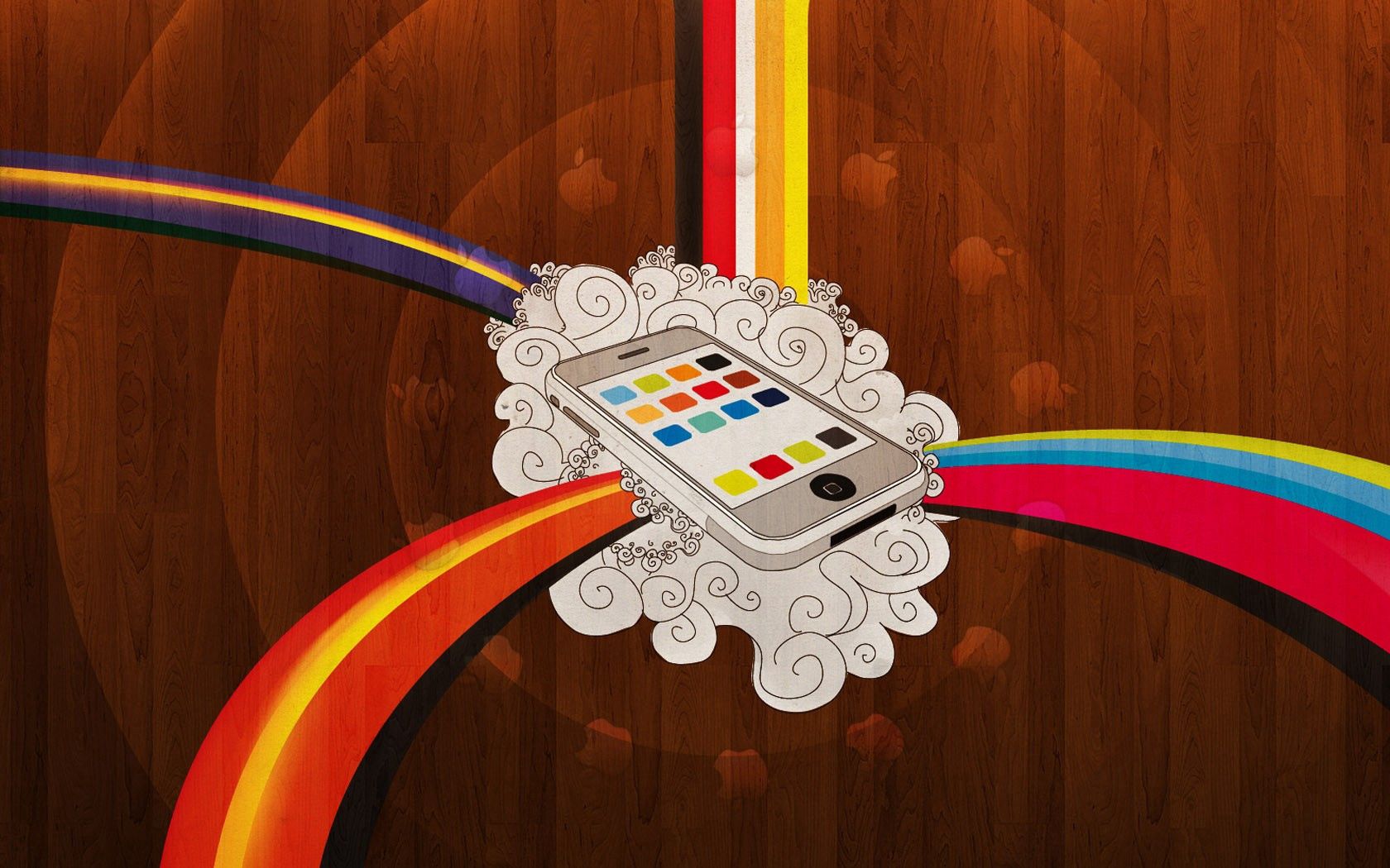 Phone Wallpaper colorful, rainbow, vector, iridescent