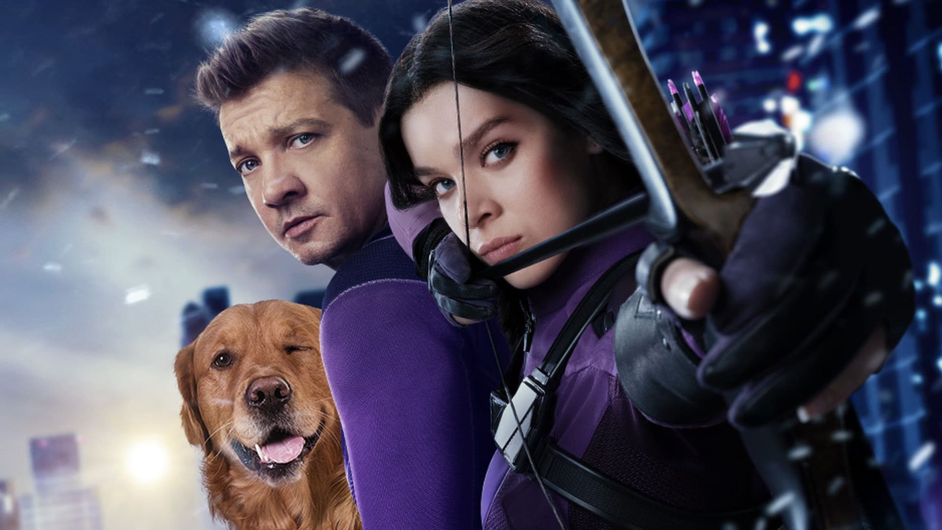 HD desktop wallpaper: Tv Show, Hailee Steinfeld, Clint Barton, Hawkeye,  Jeremy Renner, Kate Bishop, Lucky The Pizza Dog download free picture  #1053267