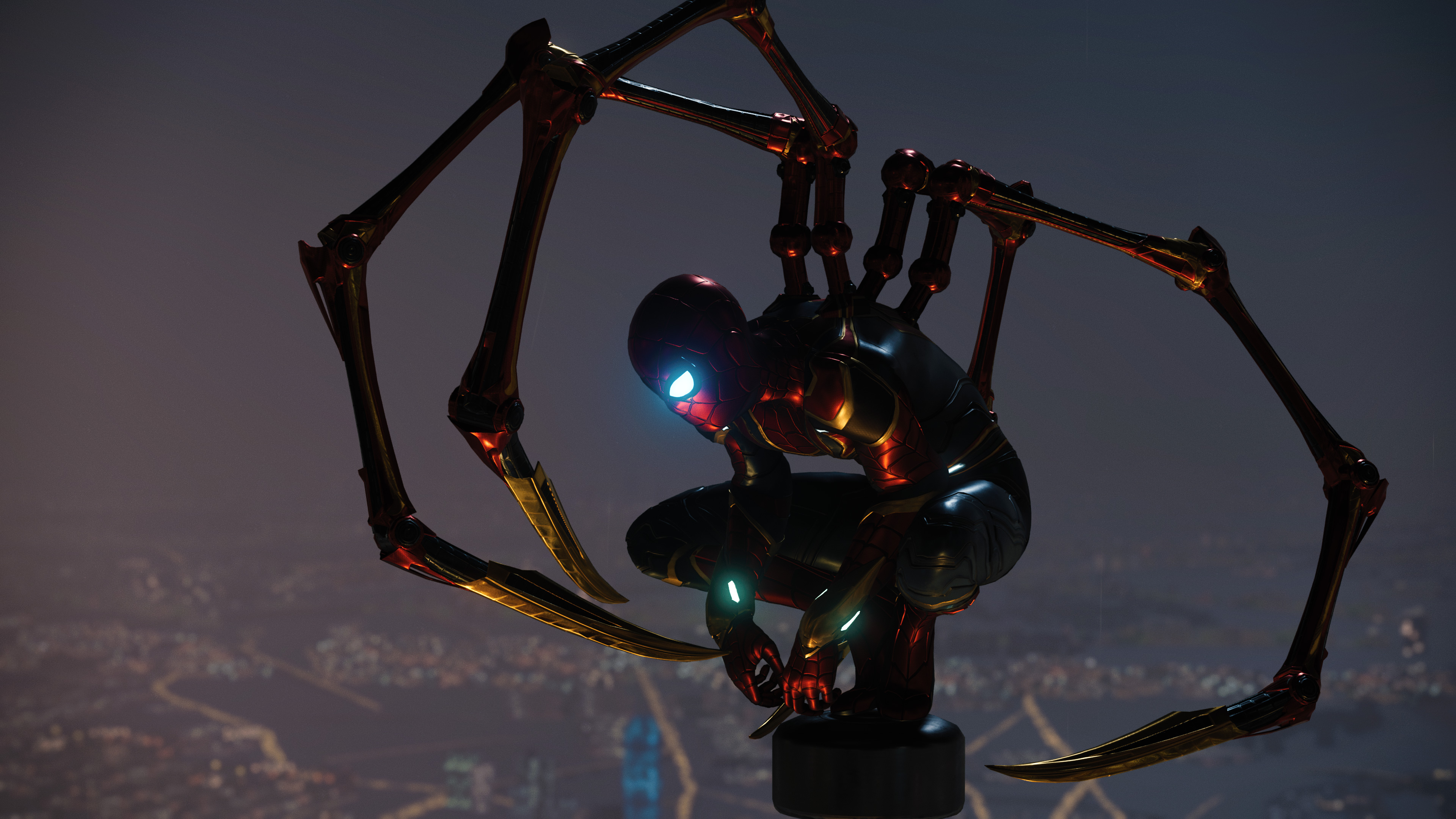 spider man (ps4), spider man, peter parker, video game, armor, iron spider