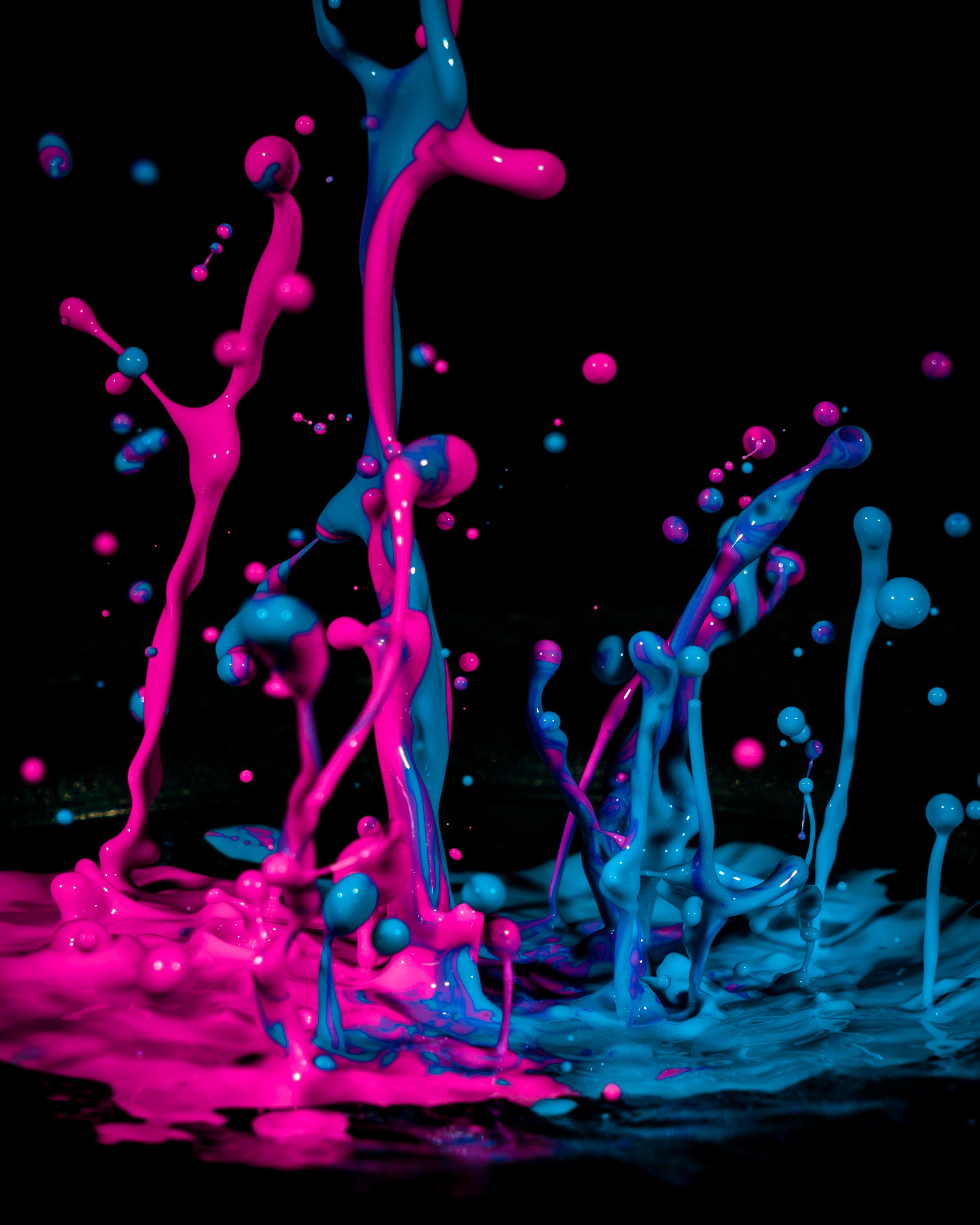 paint, drops, macro, spray Ink HD Android Wallpapers
