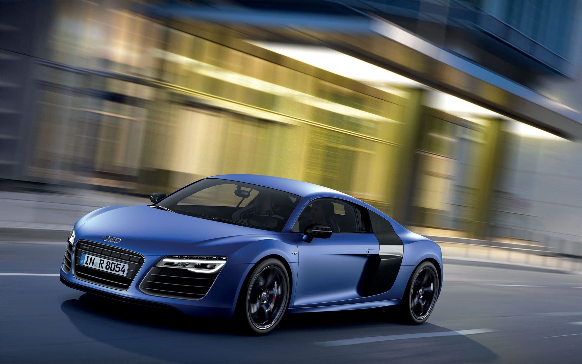 119014 download wallpaper audi, cars, blue, side view, r8, v10 screensavers and pictures for free