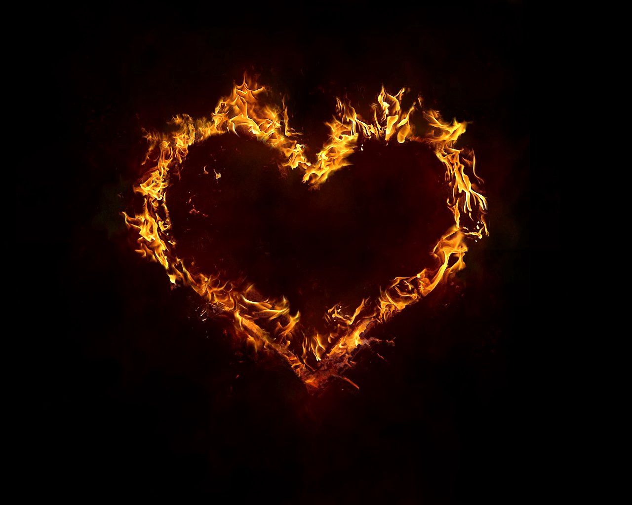 fire, love, background, smoke, heart 5K.