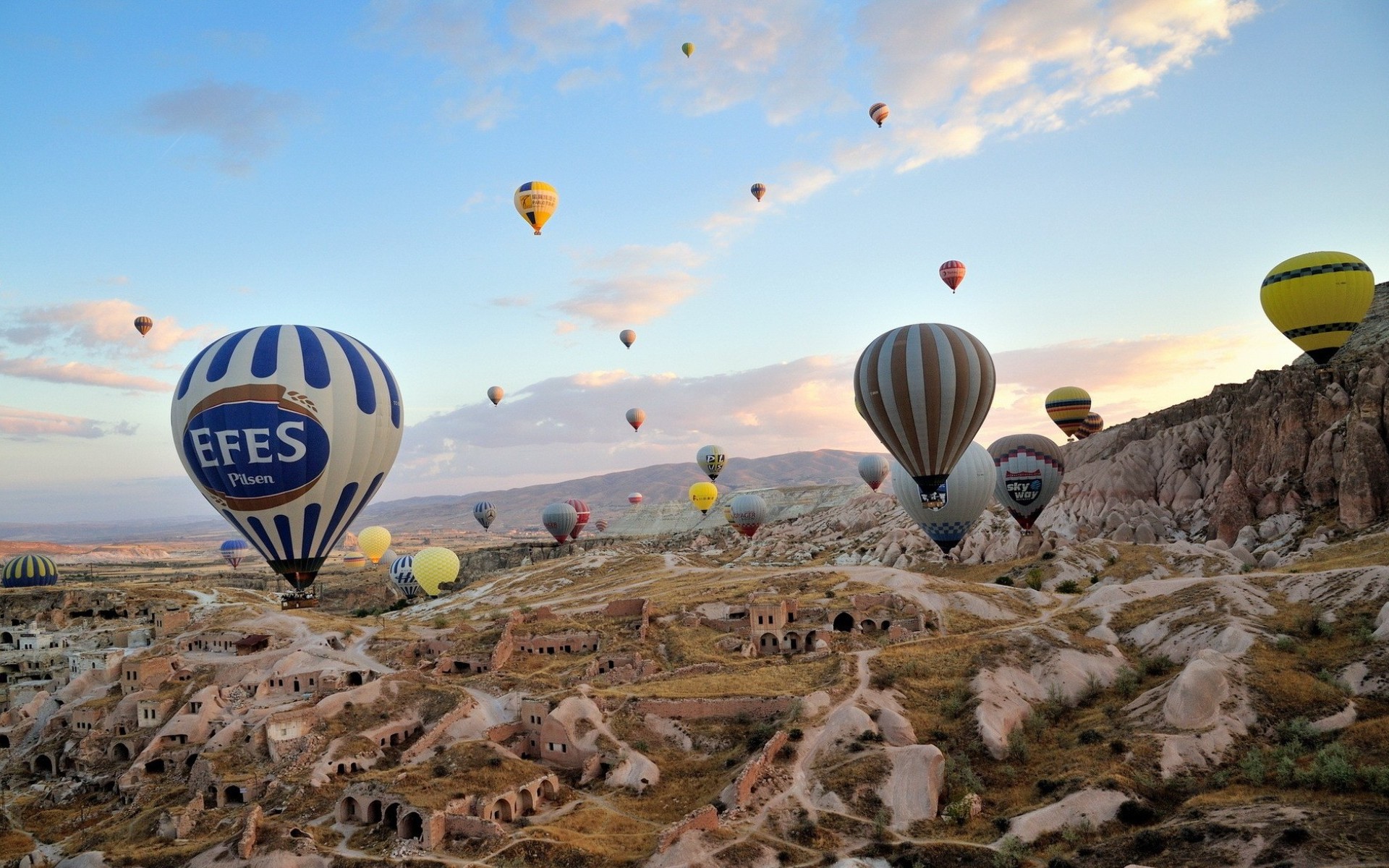 HD desktop wallpaper: Turkey, Cappadocia, Vehicles, Hot Air Balloon  download free picture #655931