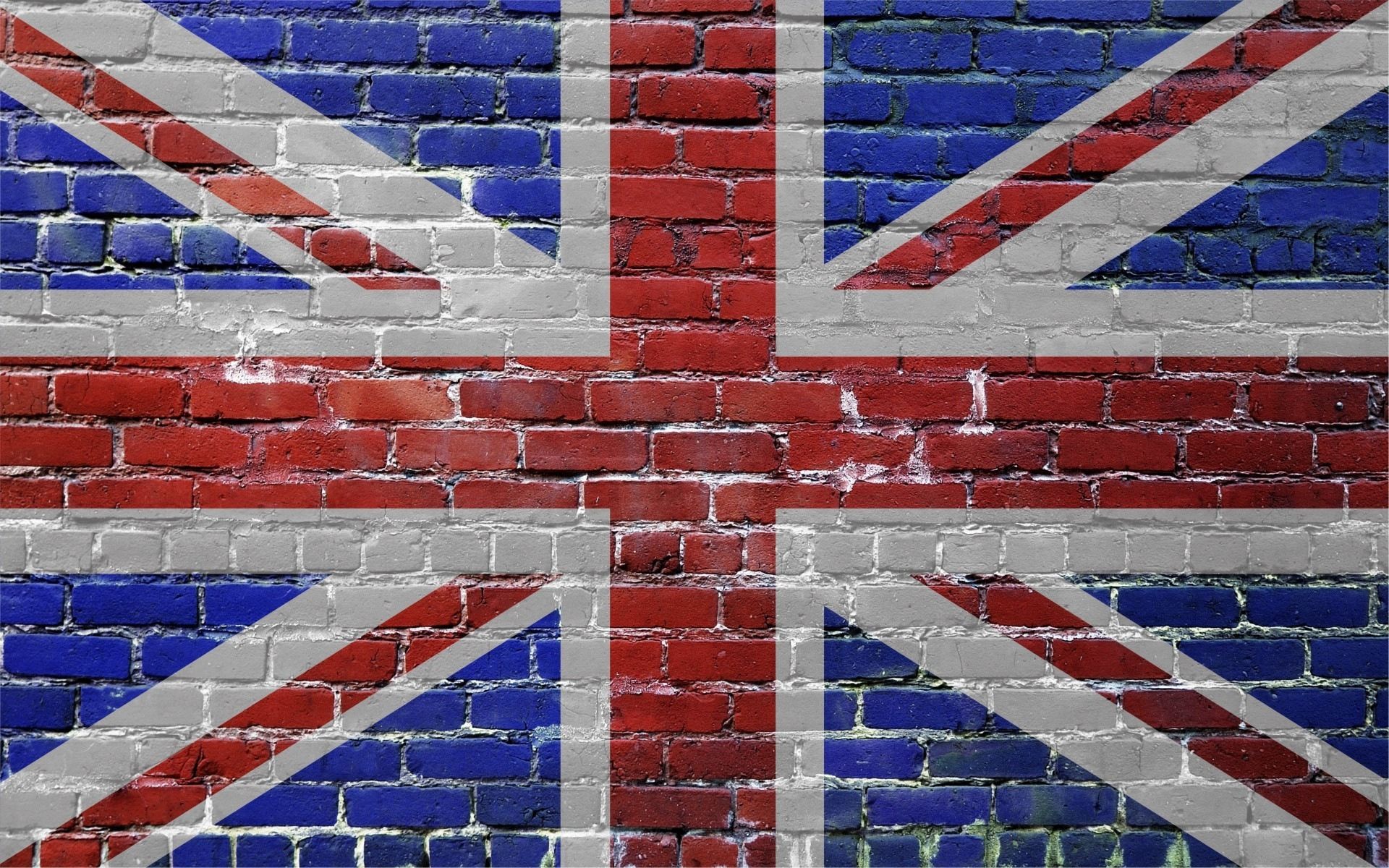 Desktop Backgrounds United Kingdom great britain, bricks, miscellaneous, flag