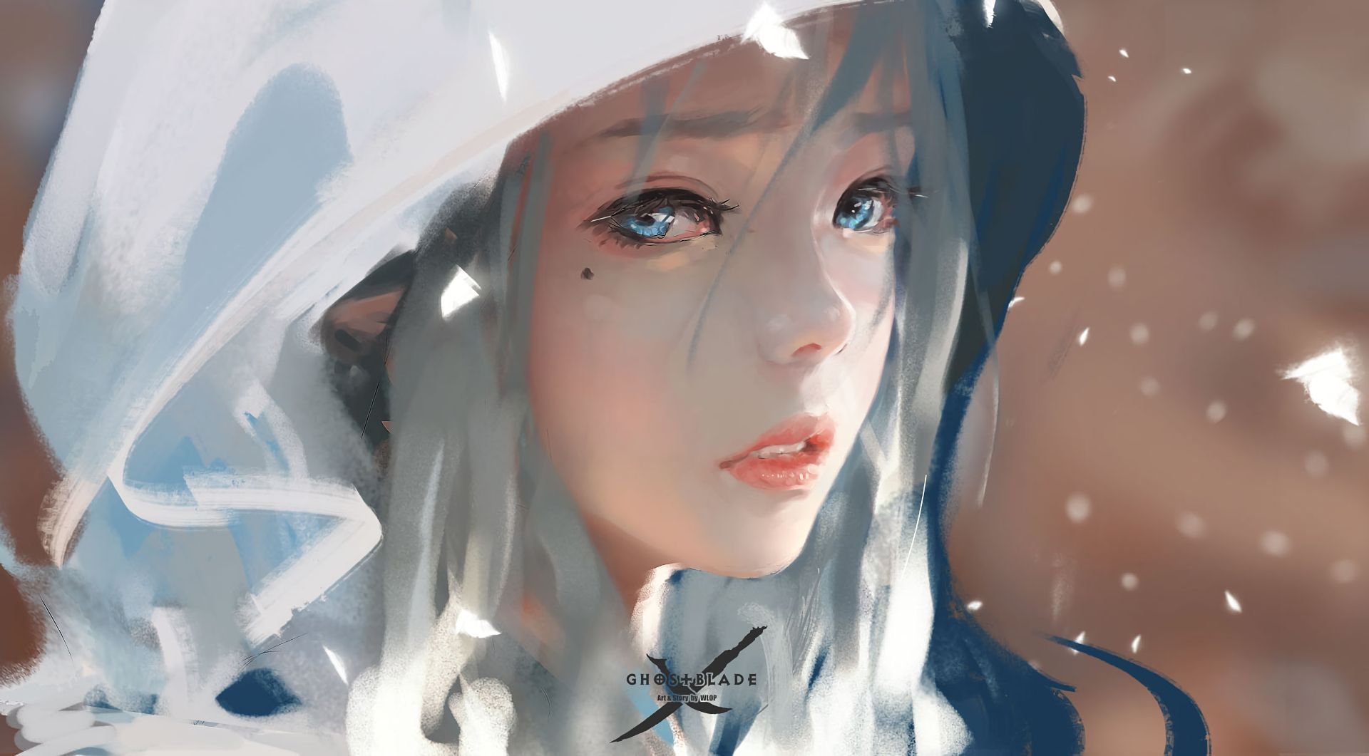 face, blue eyes, comics, ghostblade HD Wallpaper for Phone