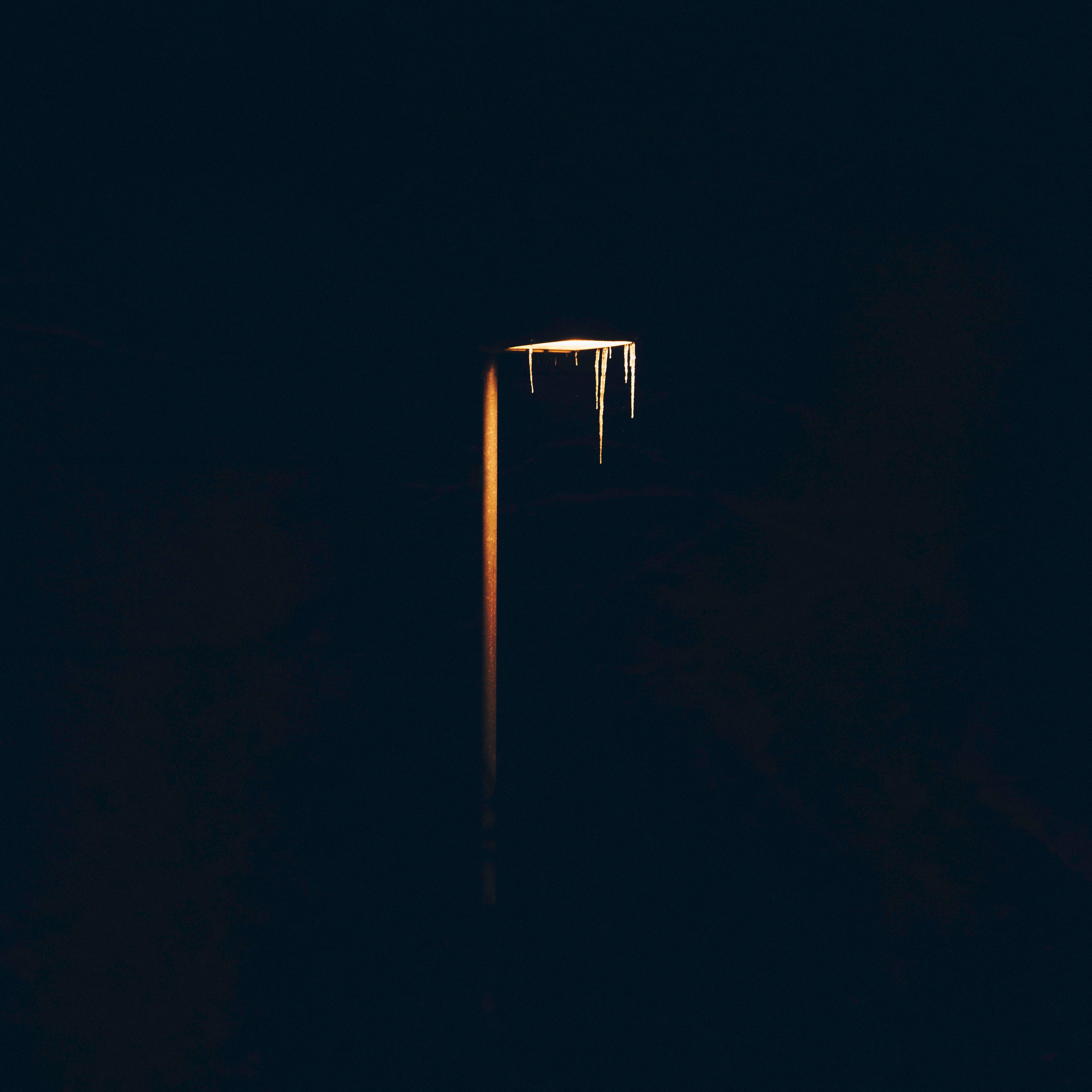 lamp, pillar, lantern, dark, illumination, post, lighting phone background