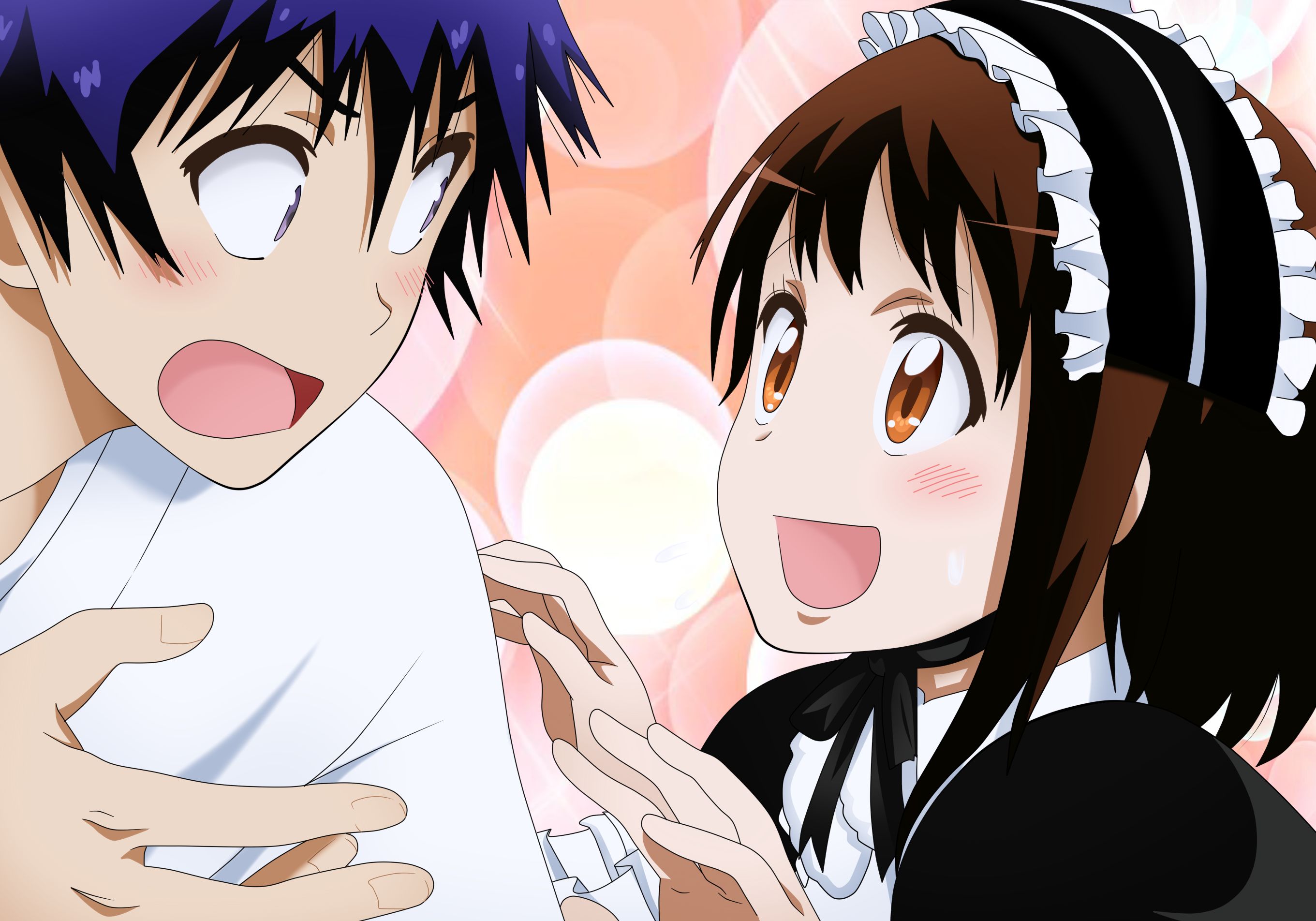 Раку чан. Nisekoi Raku and Onodera. Косаки Онодэра. Nisekoi Онодера поцелуй.