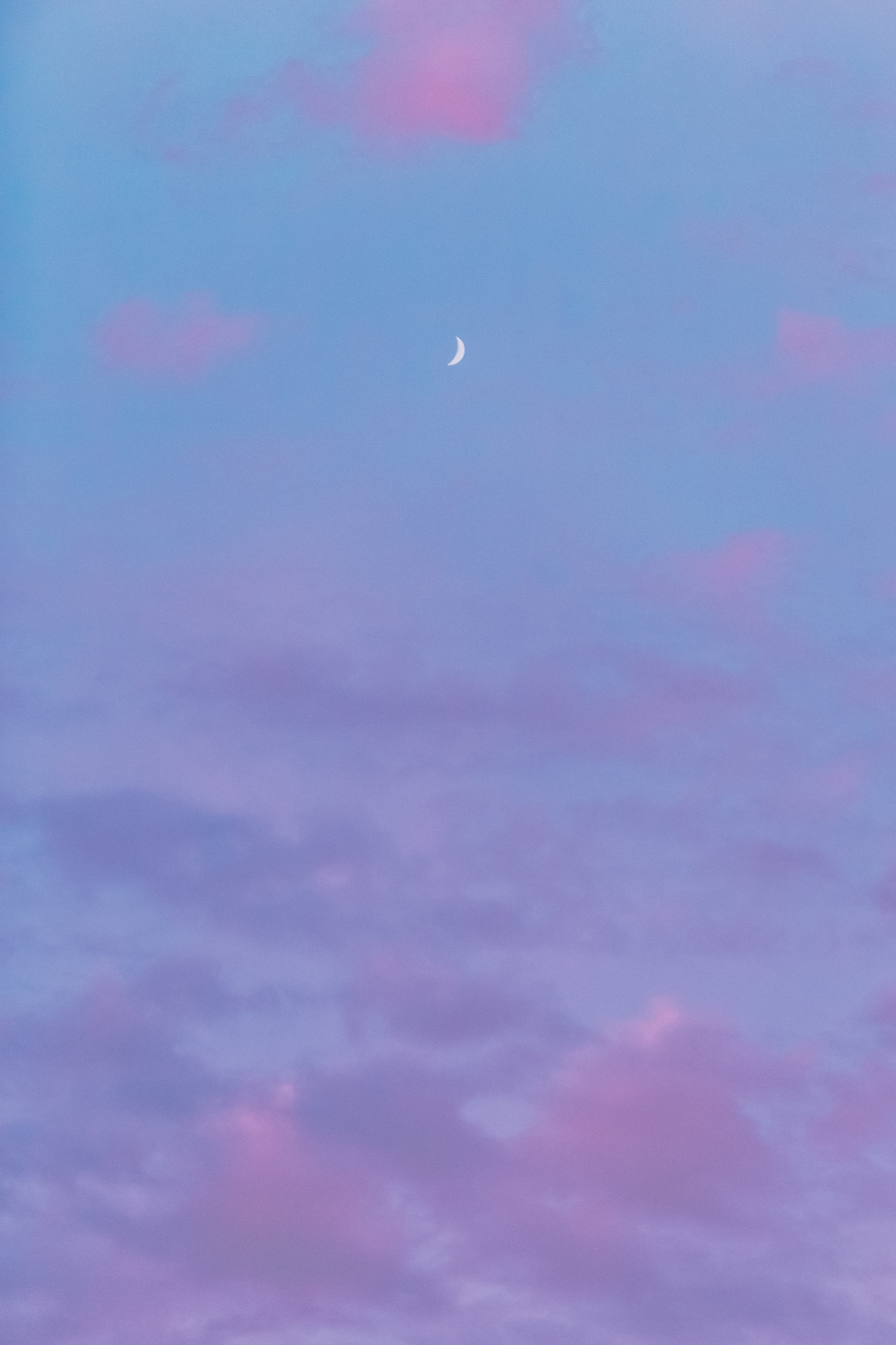 clouds, moon, minimalism, nature home screen for smartphone
