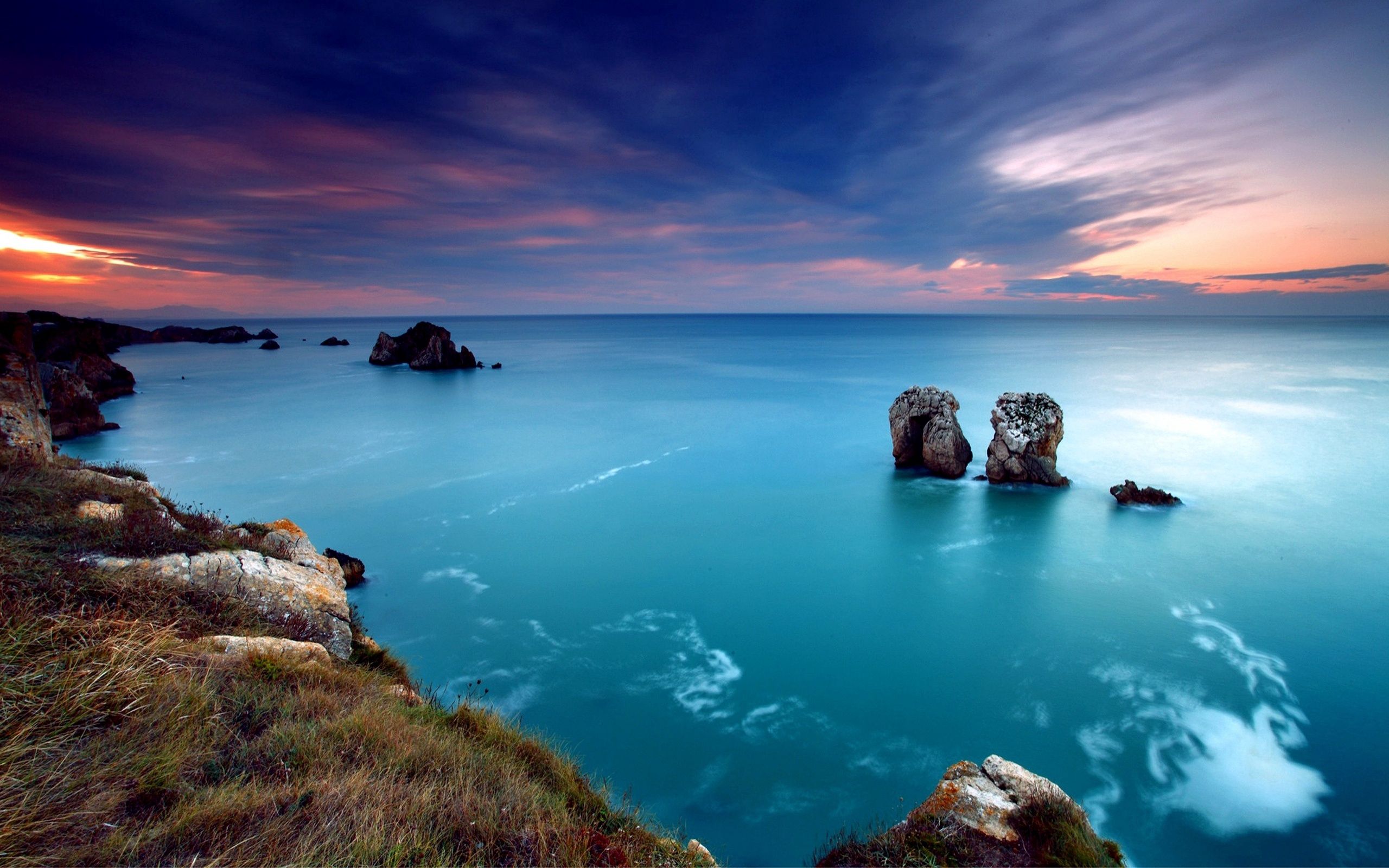 ocean, blue water, shore, nature HD Wallpaper for Phone