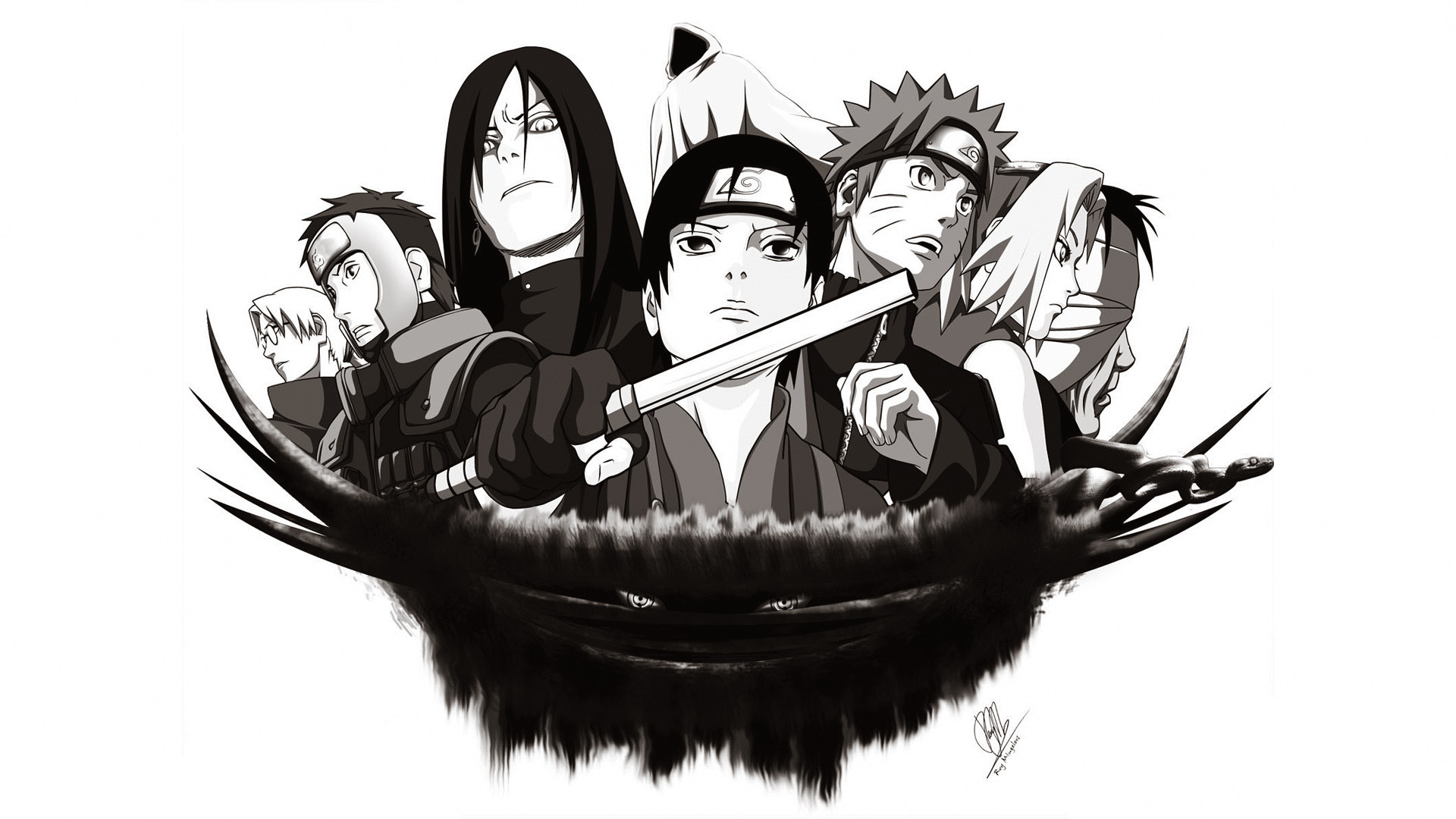 HD desktop wallpaper: Anime, Naruto, Sakura Haruno, Naruto Uzumaki, Yamato ( Naruto), Orochimaru (Naruto), Kabuto Yakushi download free picture #407305