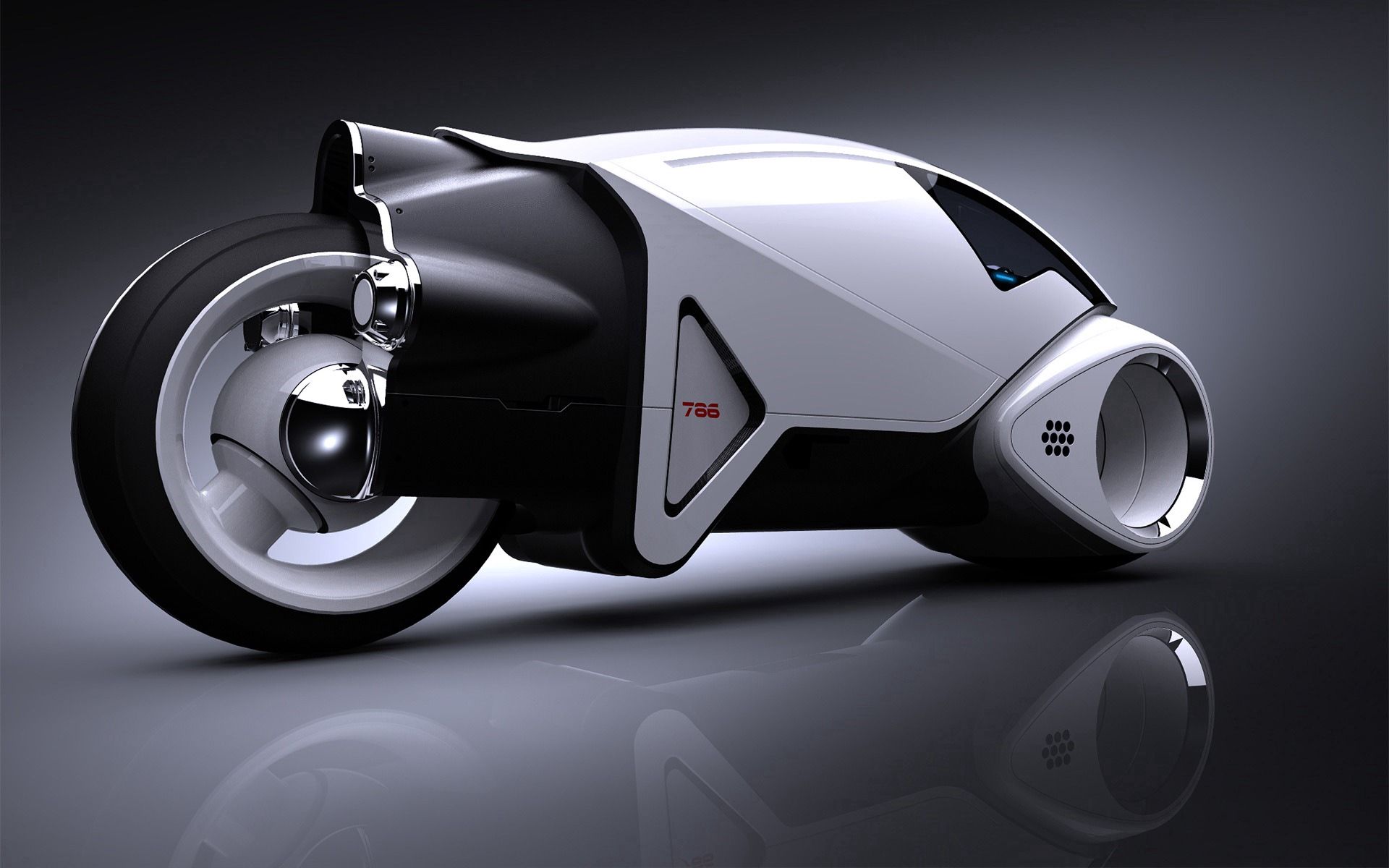 Laden Sie das 3D, Prototyp, Konzept, Motorrad, Zukunft-Bild kostenlos auf Ihren PC-Desktop herunter
