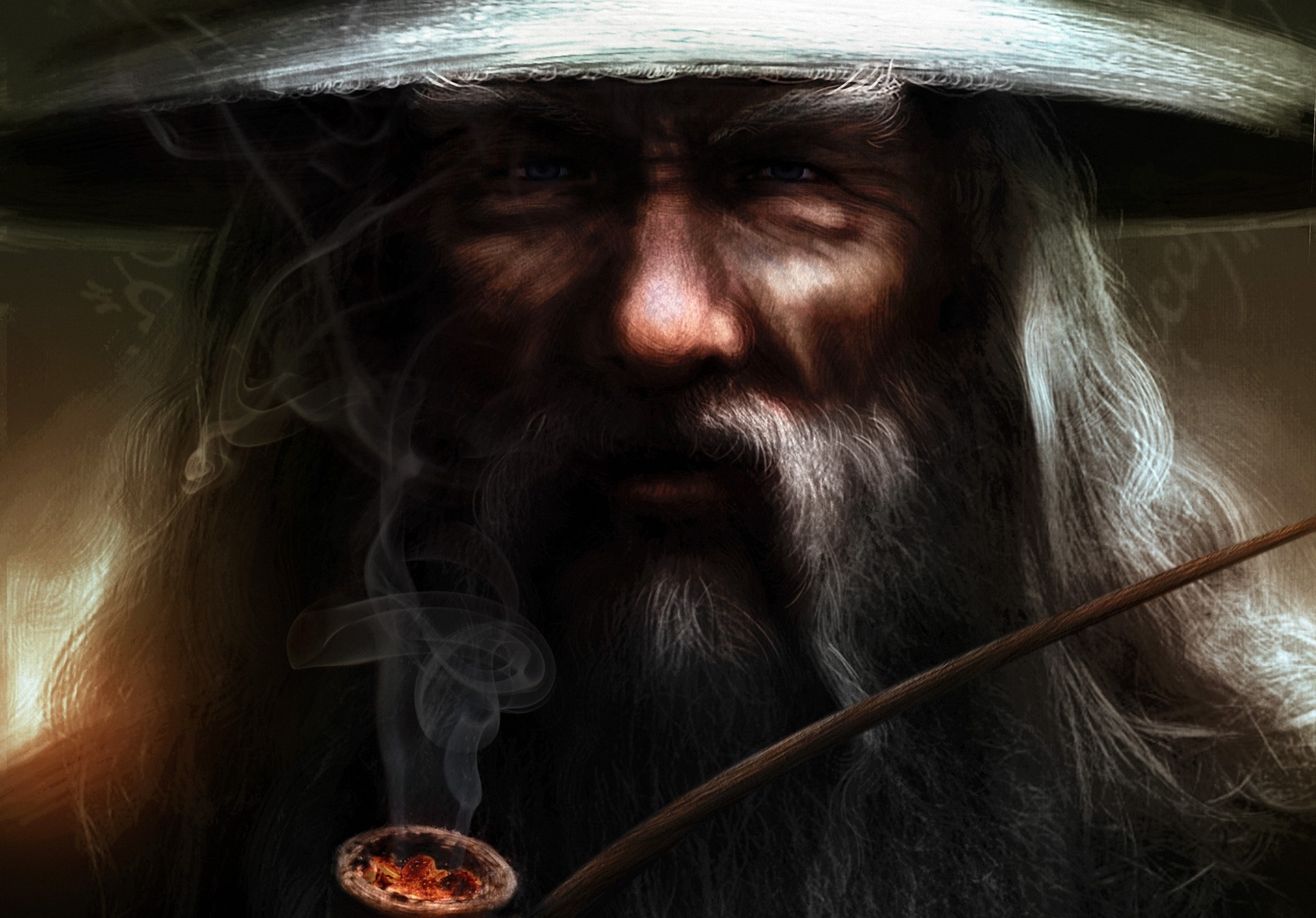 gandalf, lord of the rings, the lord of the rings, fantasy, painting UHD