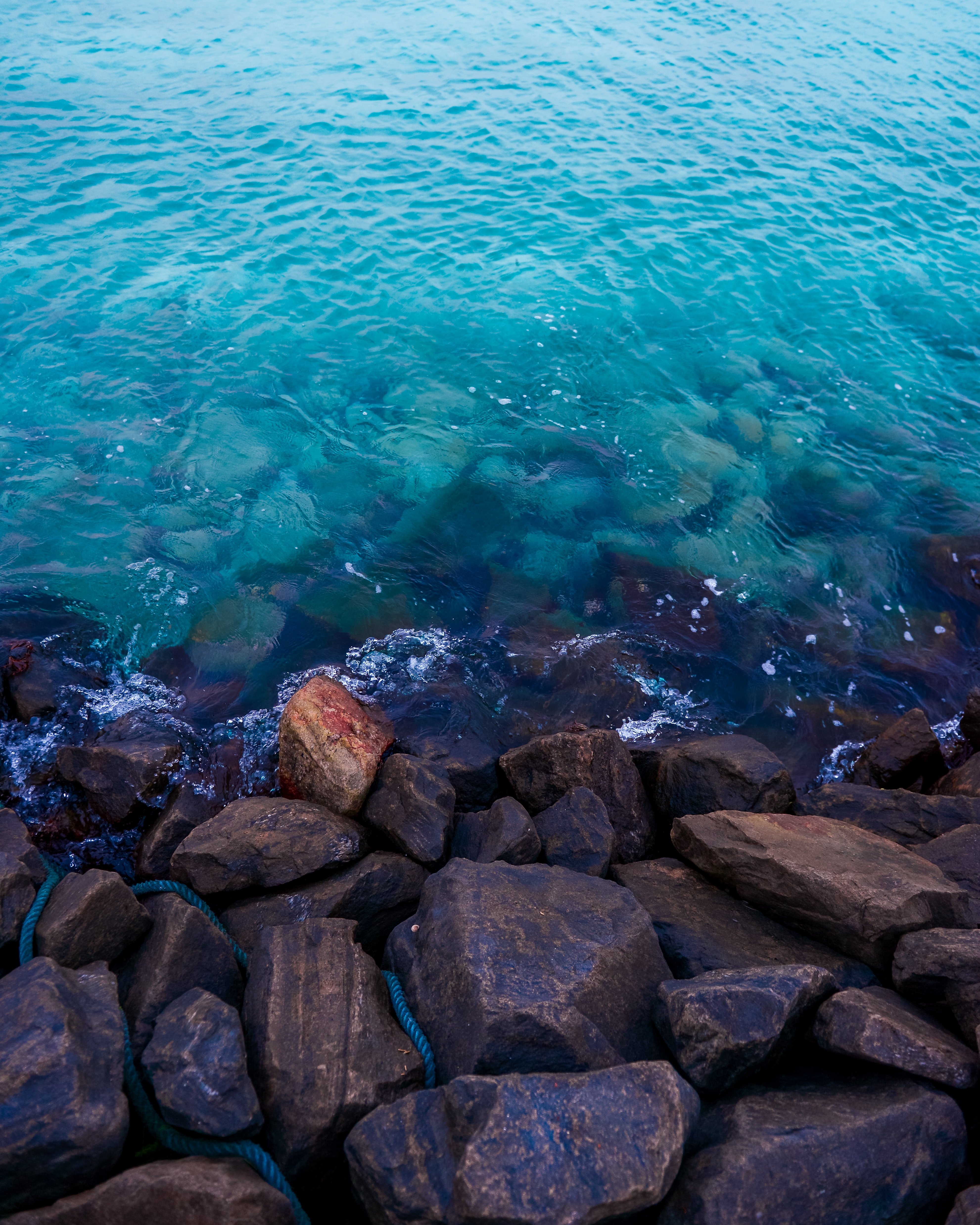 water, nature, stones, shore, bank download HD wallpaper