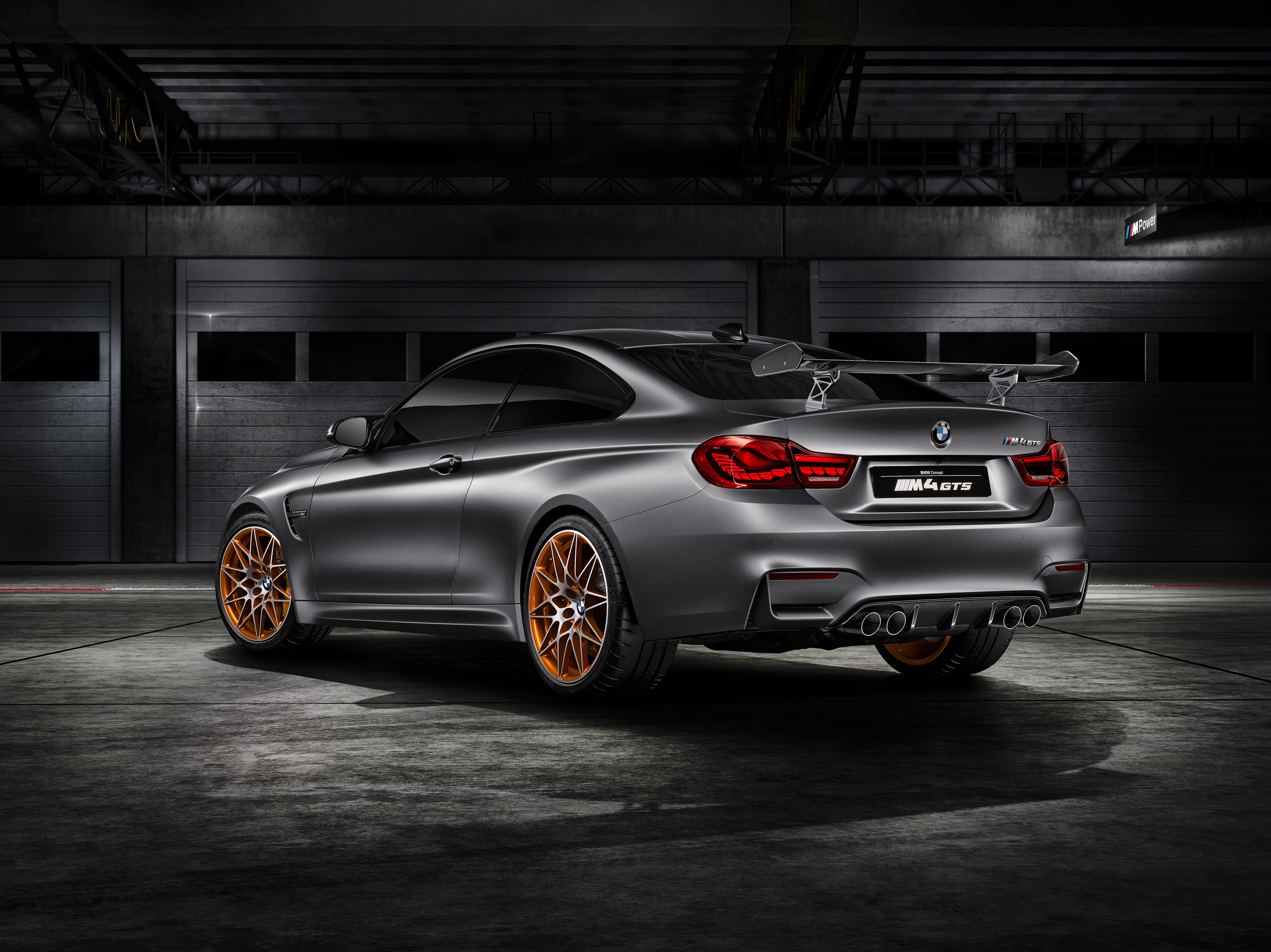 79374 Screensavers and Wallpapers Silvery for phone. Download bmw, cars, back view, rear view, silver, silvery, m4, gts, f82 pictures for free