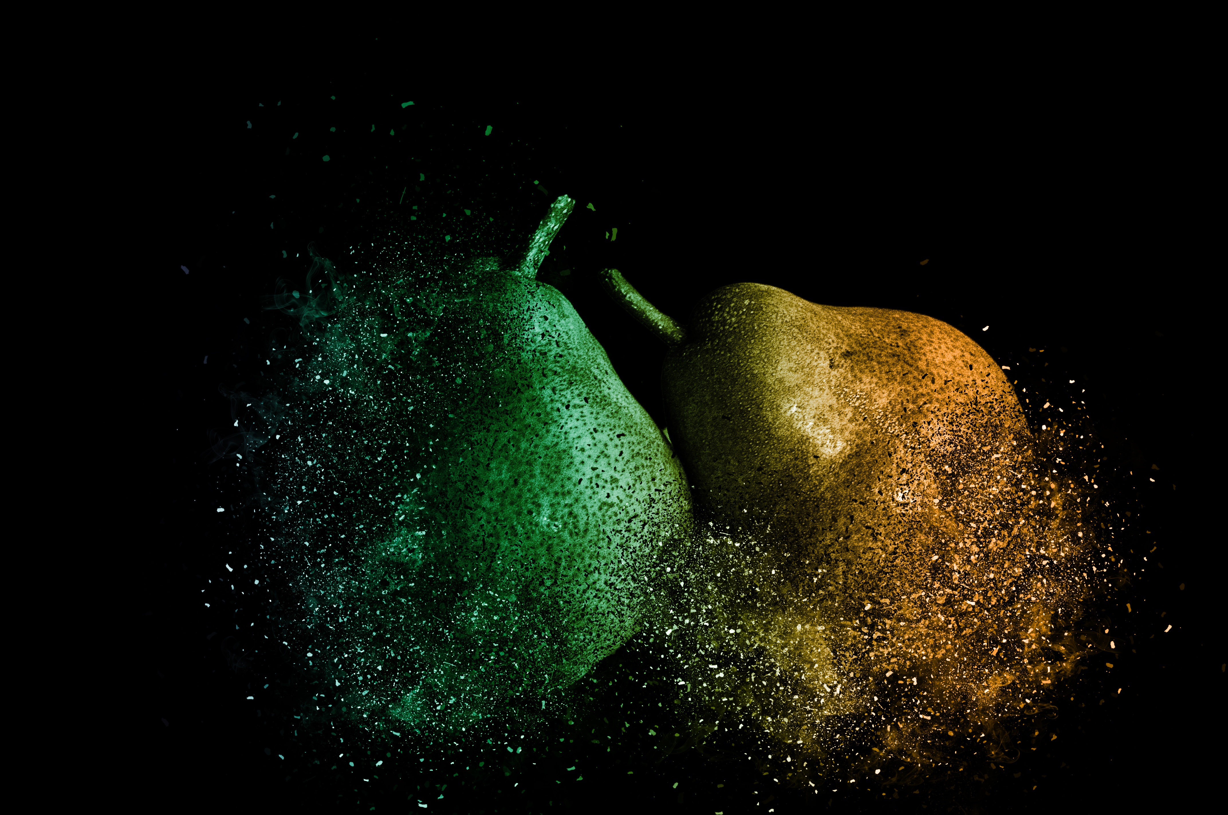 pears, art, destruction 4K iPhone