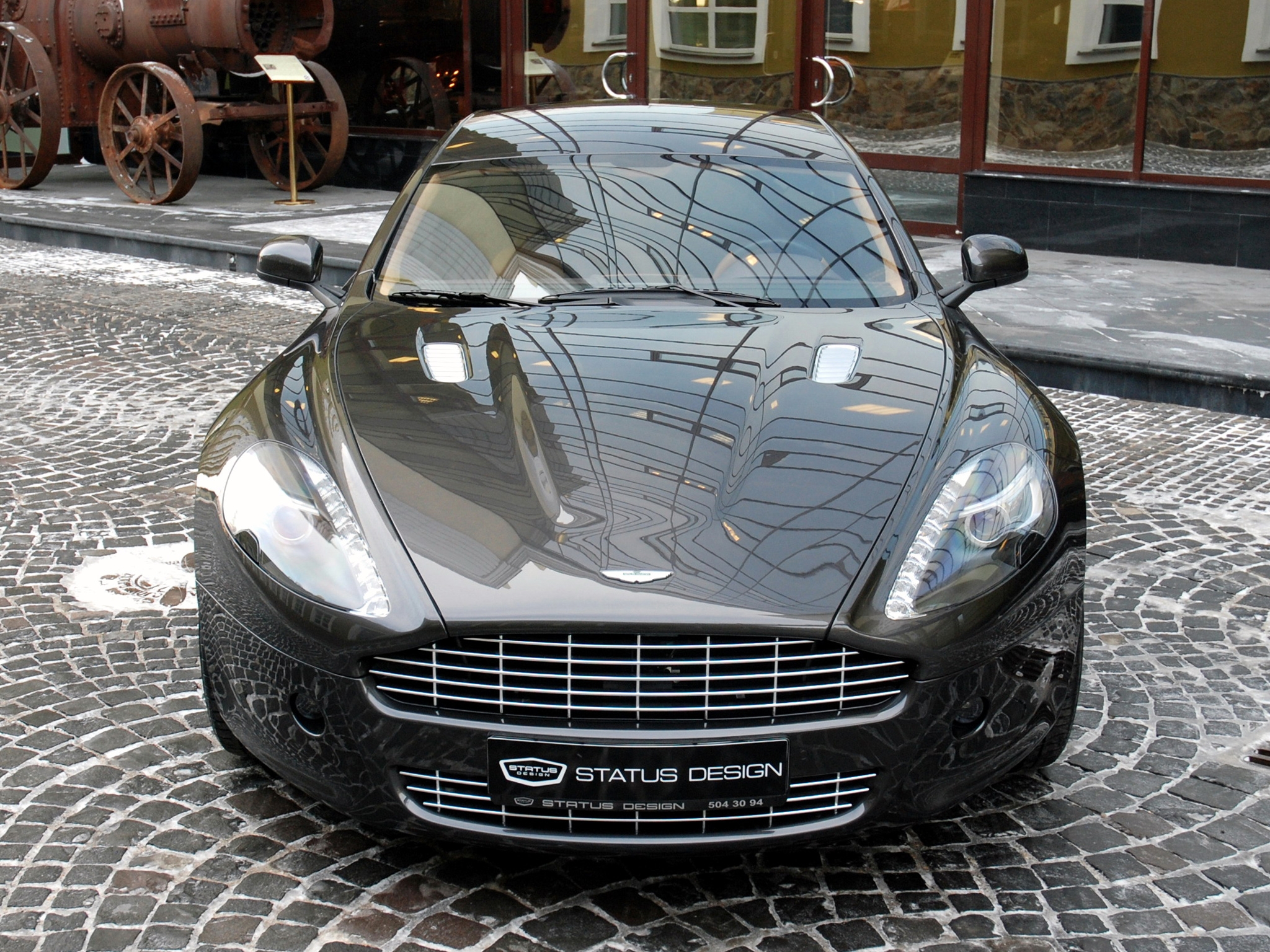Download mobile wallpaper Rapide, 2011, Cars, Aston Martin, Street, Front View for free.