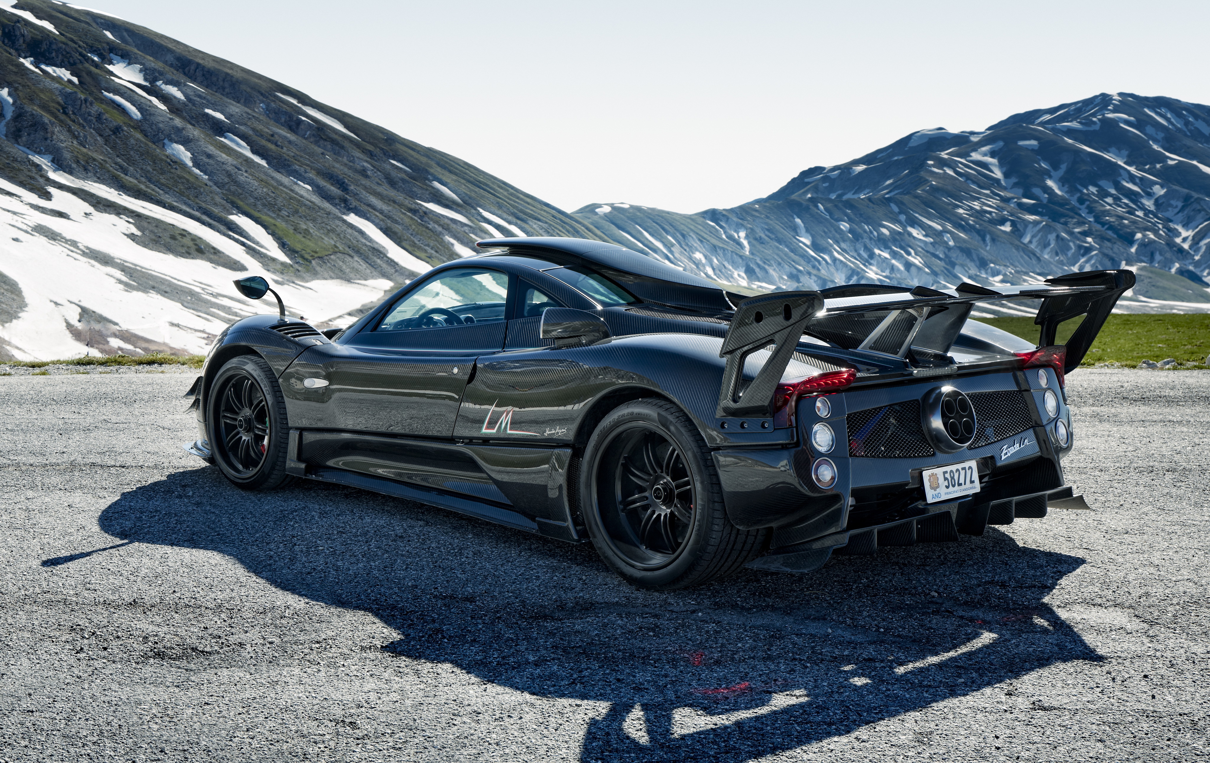 92818 download wallpaper pagani, cars, black, side view, zonda, 750 lm screensavers and pictures for free