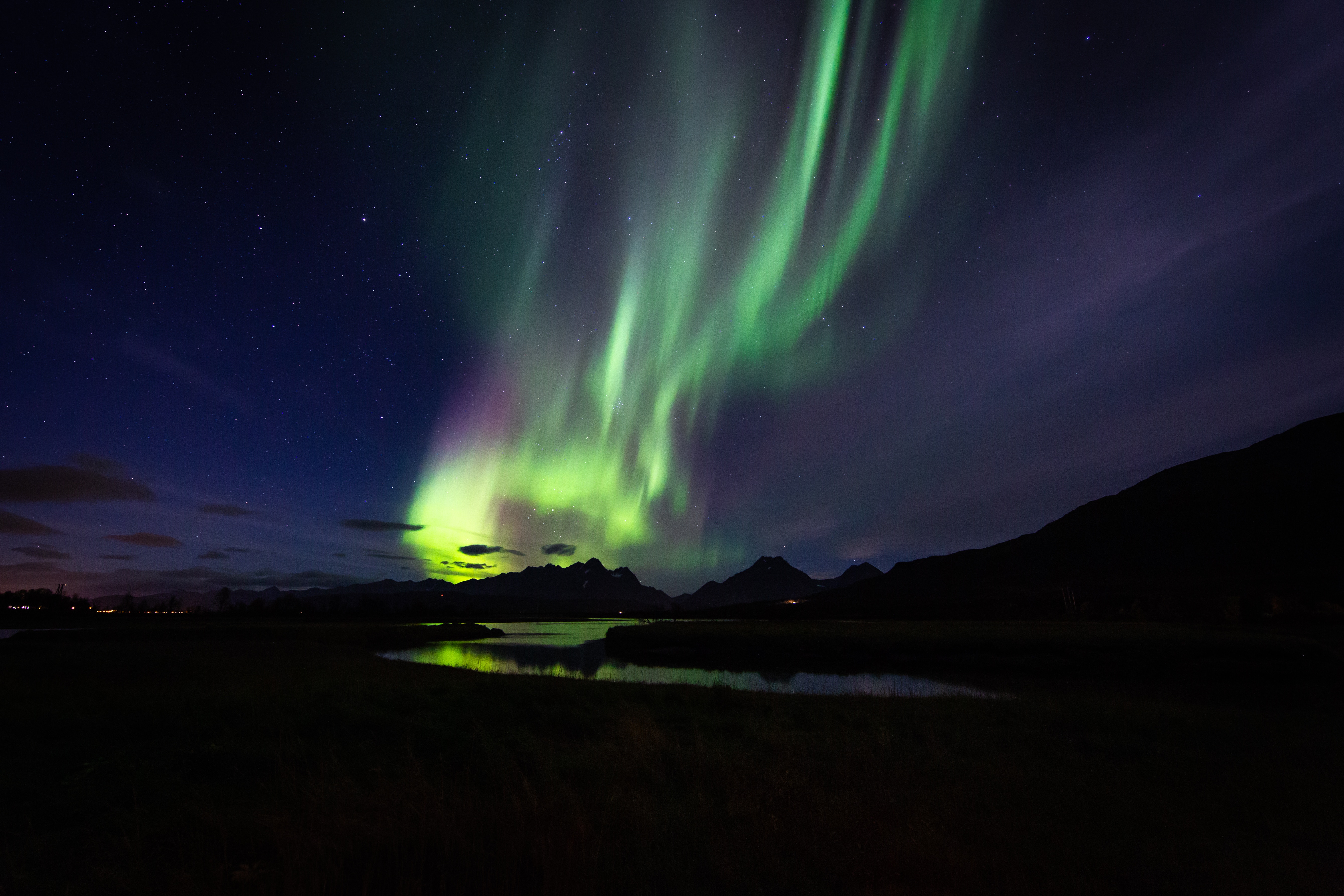 nature, night, northern lights, aurora borealis home screen for smartphone